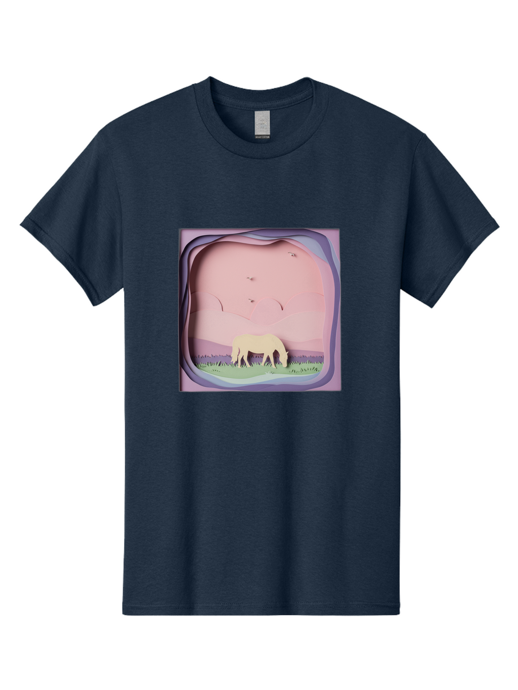 Paper-Cut-Horse Men'S Graphic Tee, 100% Cotton, Comfortable Casual Summer Wear, Machine Washable, Vintage Camera, Old Camera, Antique Camera, Black Camera, Classic Photography, Photography Equipment, Nostalgic Device, Film Camera, Camera Art Bal049