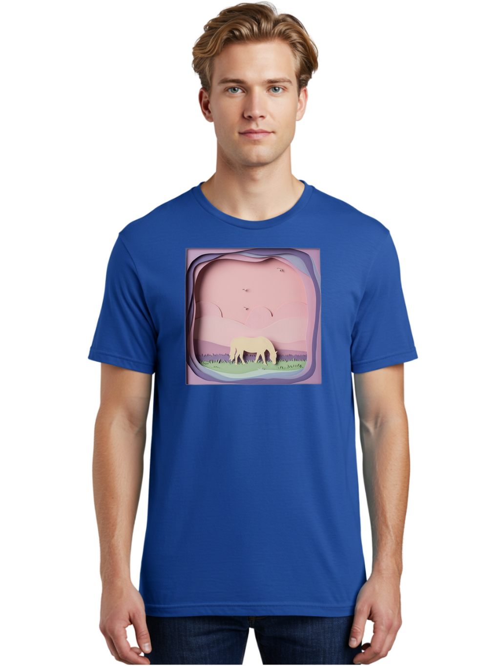 Paper-Cut-Horse Men'S Graphic Tee, 100% Cotton, Comfortable Casual Summer Wear, Machine Washable, Vintage Camera, Old Camera, Antique Camera, Black Camera, Classic Photography, Photography Equipment, Nostalgic Device, Film Camera, Camera Art Bal049