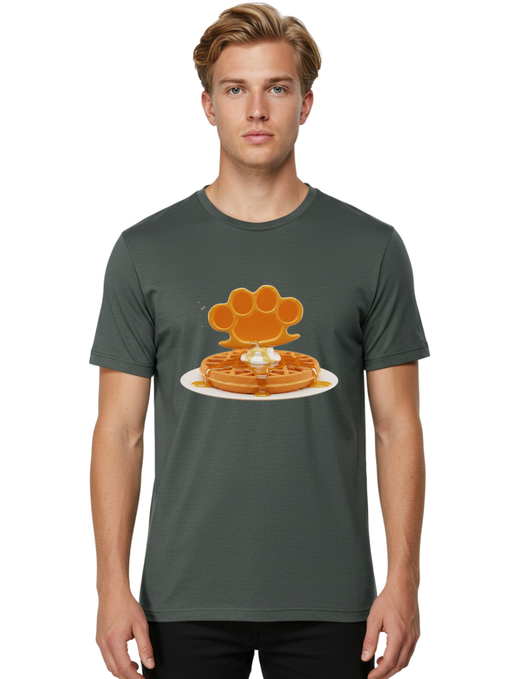 Paw-Waffle Men'S Graphic Tee, 100% Cotton, Comfortable Casual Summer Wear, Machine Washable, Vintage Camera, Old Camera, Antique Camera, Black Camera, Classic Photography, Photography Equipment, Nostalgic Device, Film Camera, Camera Art Bal055