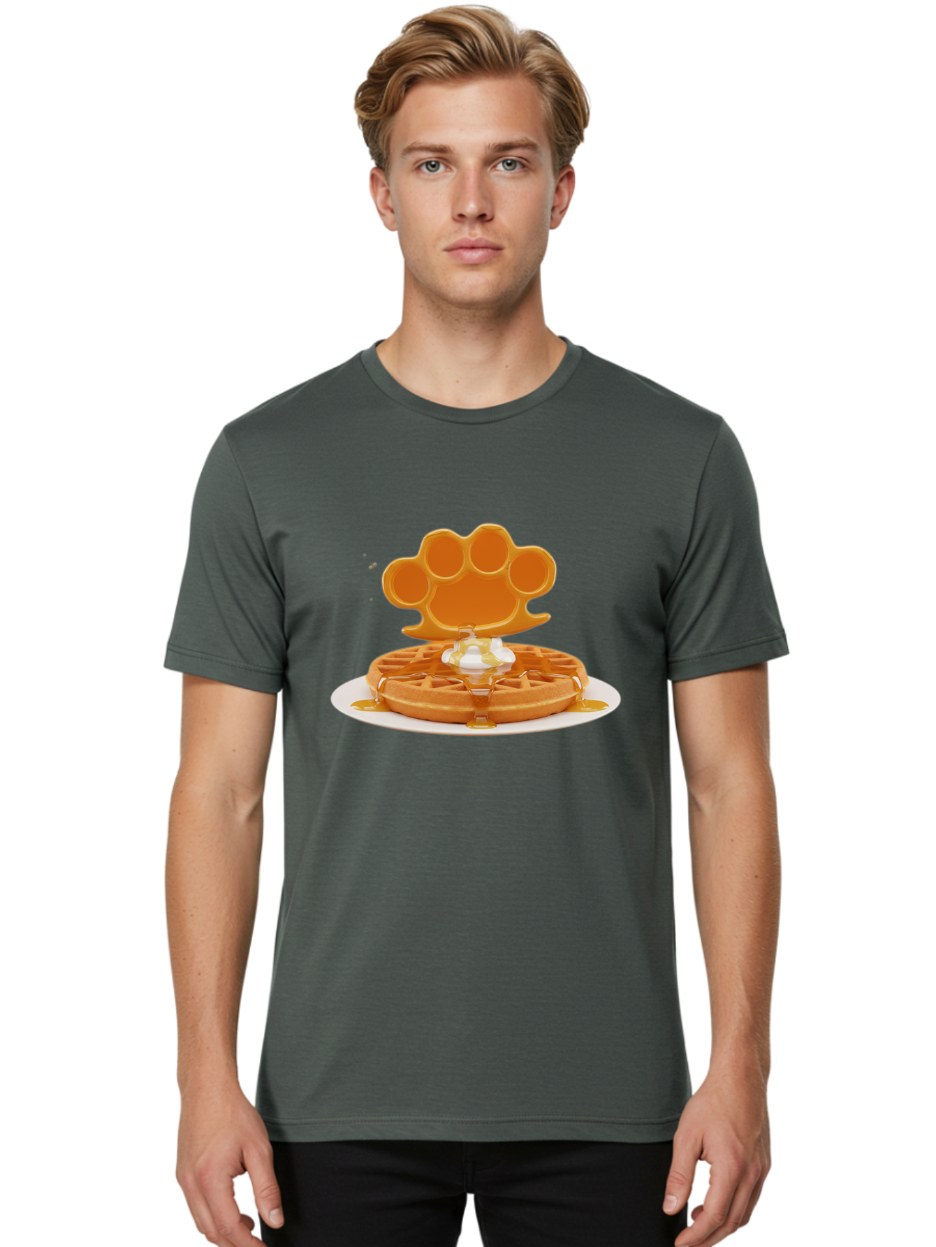 Paw-Waffle Men'S Graphic Tee, 100% Cotton, Comfortable Casual Summer Wear, Machine Washable, Vintage Camera, Old Camera, Antique Camera, Black Camera, Classic Photography, Photography Equipment, Nostalgic Device, Film Camera, Camera Art Bal055