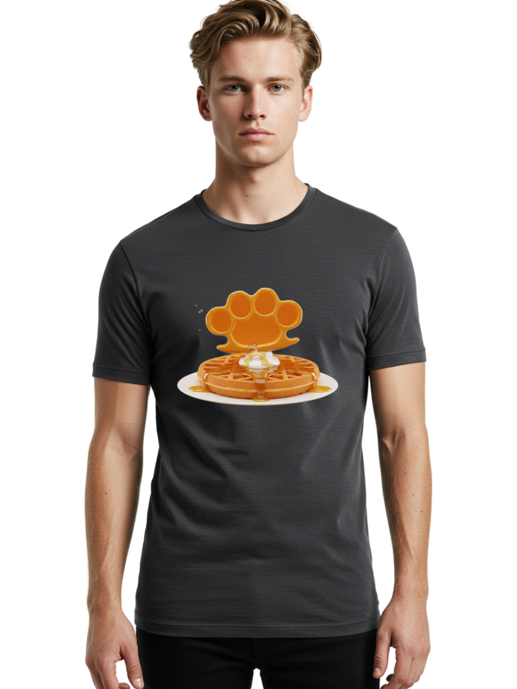 Paw-Waffle Men'S Graphic Tee, 100% Cotton, Comfortable Casual Summer Wear, Machine Washable, Vintage Camera, Old Camera, Antique Camera, Black Camera, Classic Photography, Photography Equipment, Nostalgic Device, Film Camera, Camera Art Bal055