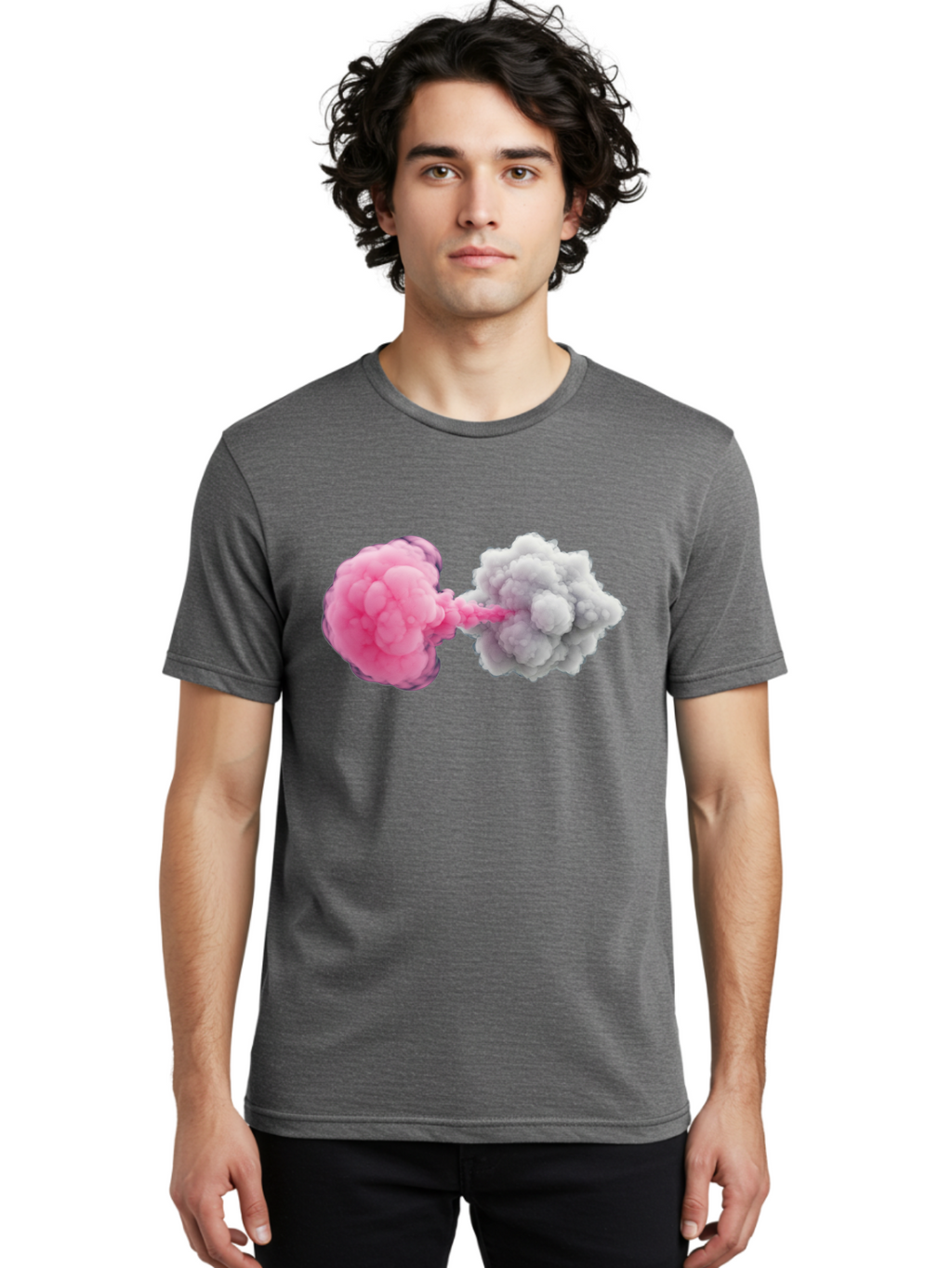 Pink-And-White-Smoke-Bombs Men'S Graphic Tee, 100% Cotton, Comfortable Casual Summer Wear, Machine Washable, Vintage Camera, Old Camera, Antique Camera, Black Camera, Classic Photography, Photography Equipment, Nostalgic Device, Film Camera, Bal074