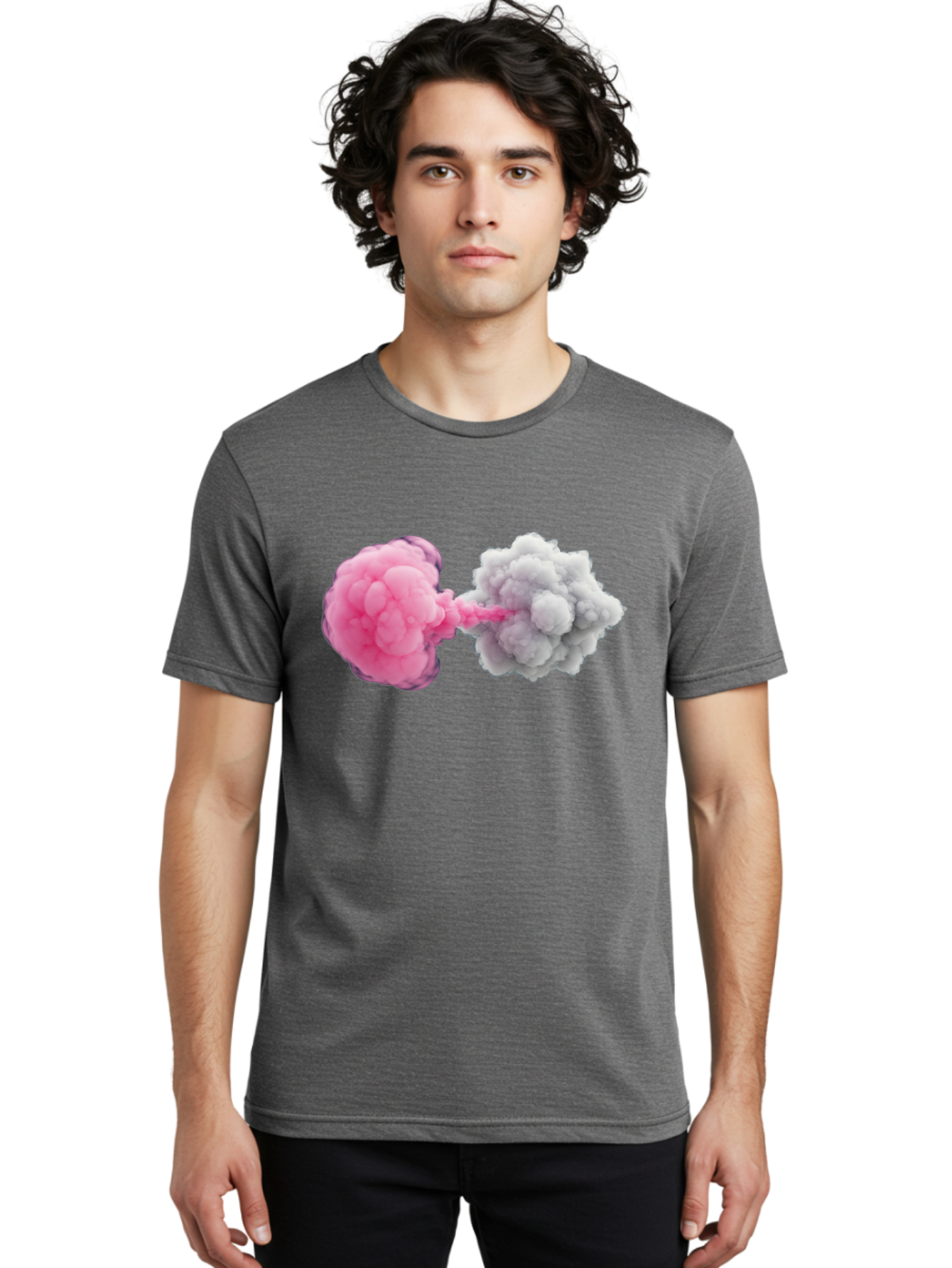 Pink-And-White-Smoke-Bombs Men'S Graphic Tee, 100% Cotton, Comfortable Casual Summer Wear, Machine Washable, Vintage Camera, Old Camera, Antique Camera, Black Camera, Classic Photography, Photography Equipment, Nostalgic Device, Film Camera, Bal074
