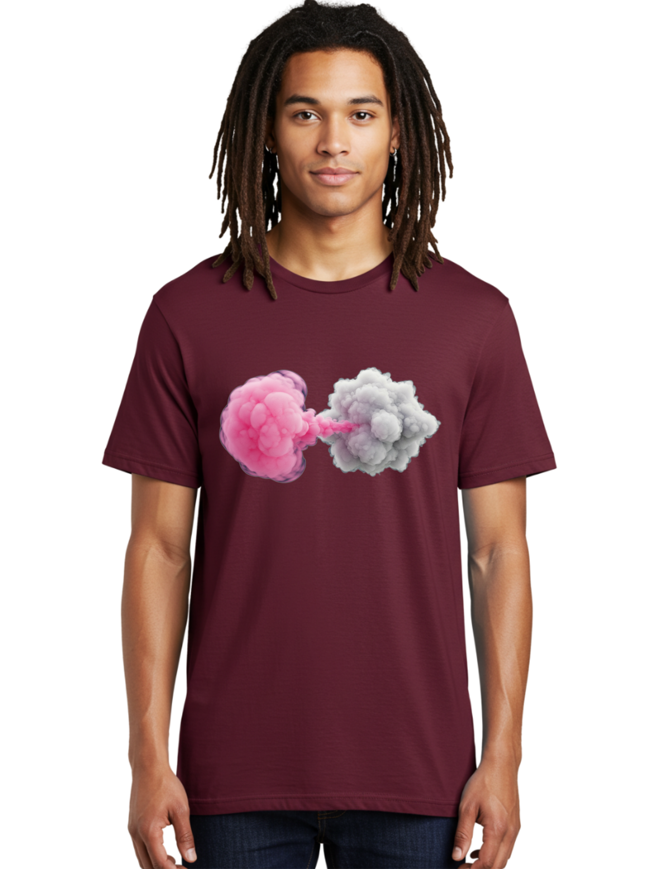 Pink-And-White-Smoke-Bombs Men'S Graphic Tee, 100% Cotton, Comfortable Casual Summer Wear, Machine Washable, Vintage Camera, Old Camera, Antique Camera, Black Camera, Classic Photography, Photography Equipment, Nostalgic Device, Film Camera, Bal074
