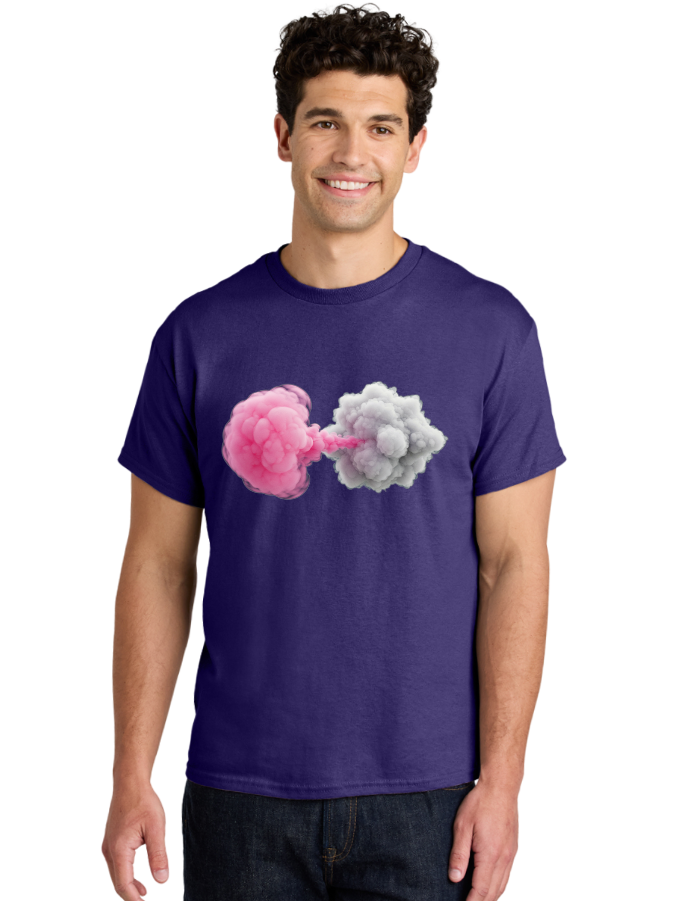 Pink-And-White-Smoke-Bombs Men'S Graphic Tee, 100% Cotton, Comfortable Casual Summer Wear, Machine Washable, Vintage Camera, Old Camera, Antique Camera, Black Camera, Classic Photography, Photography Equipment, Nostalgic Device, Film Camera, Bal074