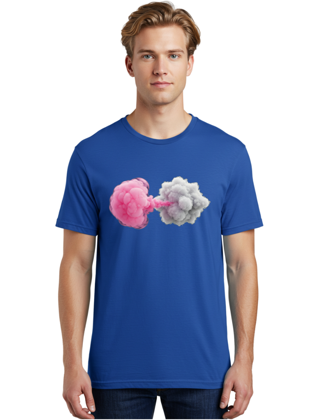 Pink-And-White-Smoke-Bombs Men'S Graphic Tee, 100% Cotton, Comfortable Casual Summer Wear, Machine Washable, Vintage Camera, Old Camera, Antique Camera, Black Camera, Classic Photography, Photography Equipment, Nostalgic Device, Film Camera, Bal074