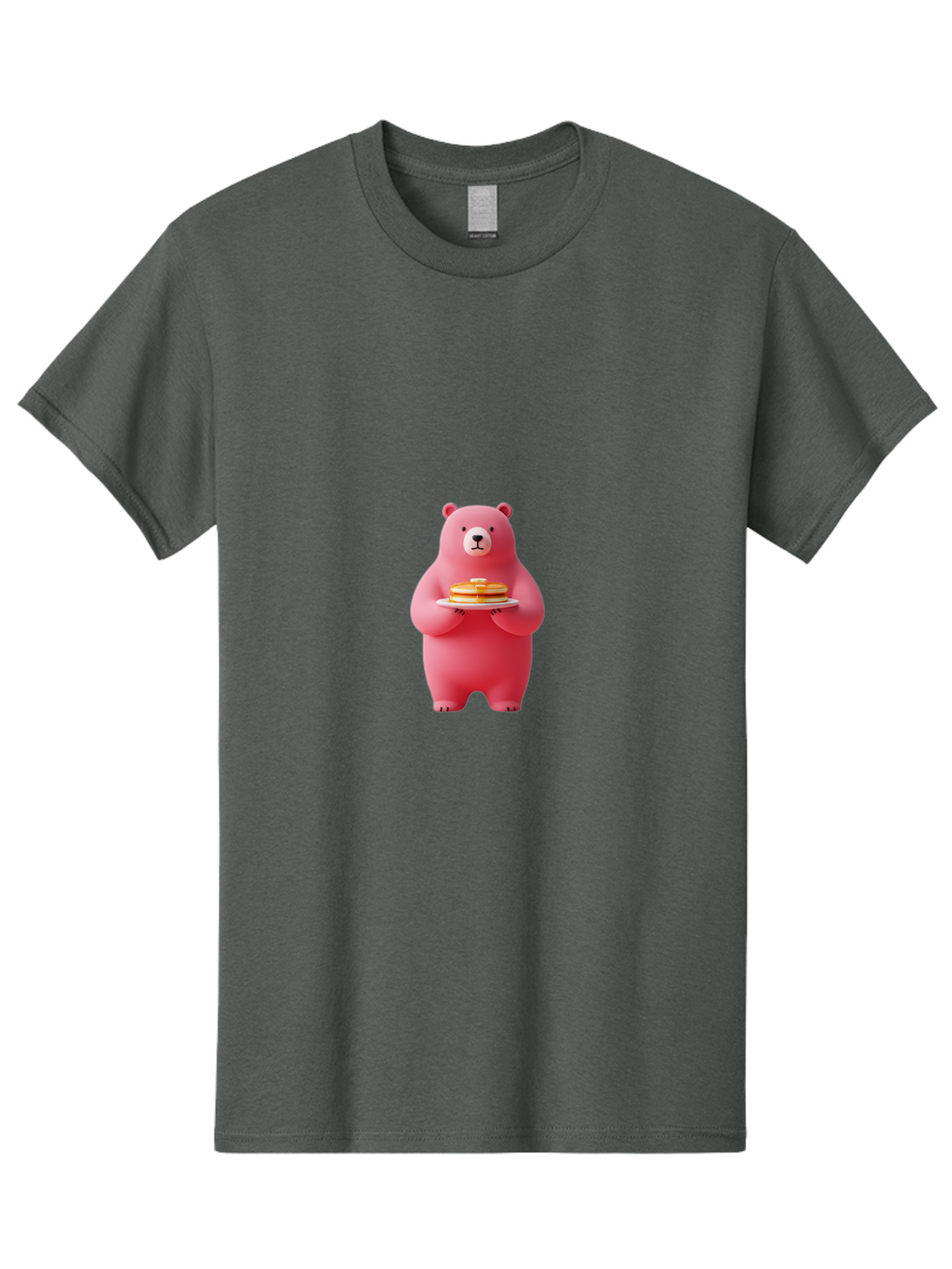 Pink-Bear-Holding-Pancakes Men'S Graphic Tee, 100% Cotton, Comfortable Casual Summer Wear, Machine Washable, Vintage Camera, Old Camera, Antique Camera, Black Camera, Classic Photography, Photography Equipment, Nostalgic Device, Film Camera, Bal079