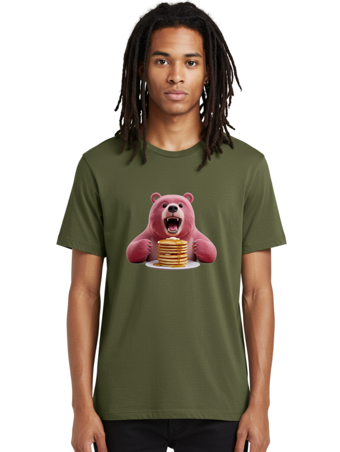 Pink-Bear-Pancakes Men'S Graphic Tee, 100% Cotton, Comfortable Casual Summer Wear, Machine Washable, Vintage Camera, Old Camera, Antique Camera, Black Camera, Classic Photography, Photography Equipment, Nostalgic Device, Film Camera, Bal081