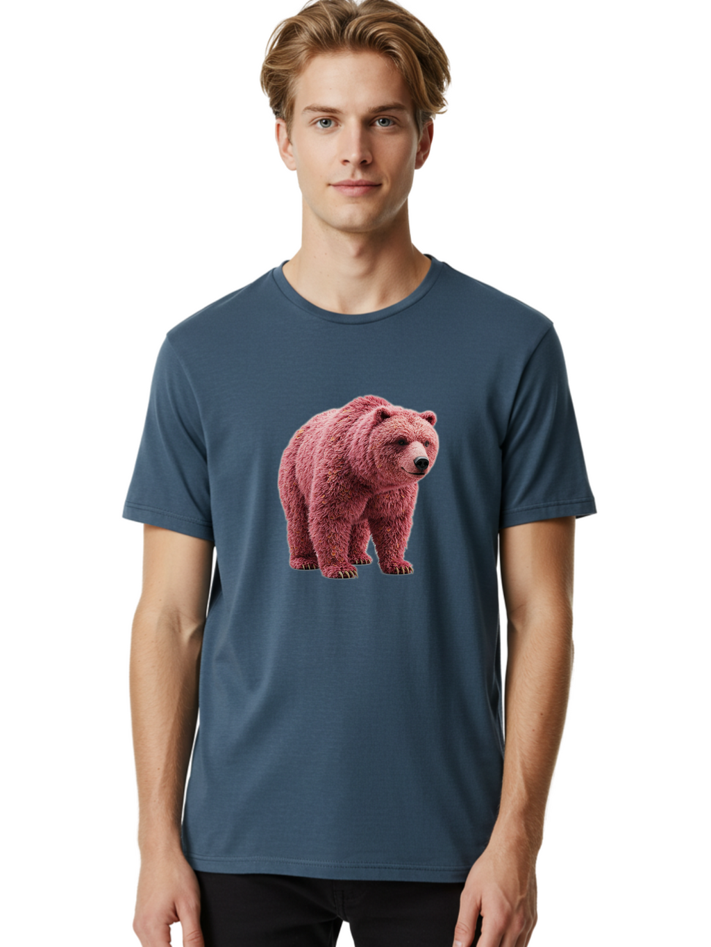 Pink-Bear Men'S Graphic Tee, 100% Cotton, Comfortable Casual Summer Wear, Machine Washable, Vintage Camera, Old Camera, Antique Camera, Black Camera, Classic Photography, Photography Equipment, Nostalgic Device, Film Camera, Camera Art Bal082