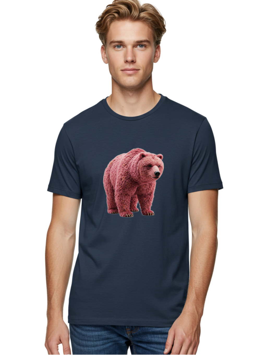 Pink-Bear Men'S Graphic Tee, 100% Cotton, Comfortable Casual Summer Wear, Machine Washable, Vintage Camera, Old Camera, Antique Camera, Black Camera, Classic Photography, Photography Equipment, Nostalgic Device, Film Camera, Camera Art Bal082