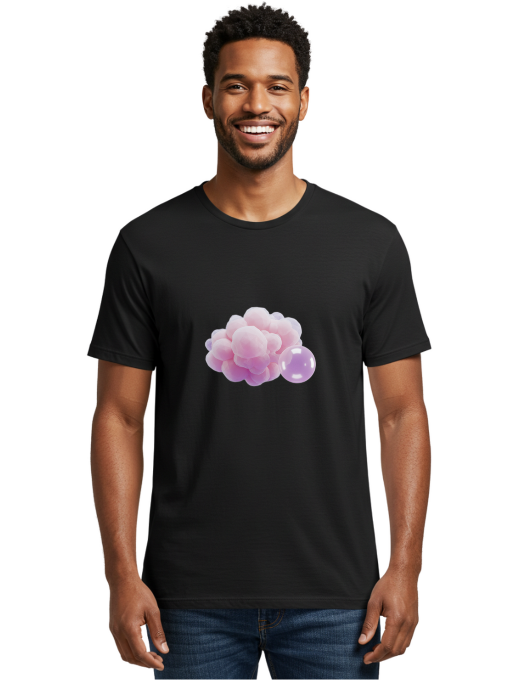 Pink-Bubbles Men'S Graphic Tee, 100% Cotton, Comfortable Casual Summer Wear, Machine Washable, Vintage Camera, Old Camera, Antique Camera, Black Camera, Classic Photography, Photography Equipment, Nostalgic Device, Film Camera, Camera Art Bal085