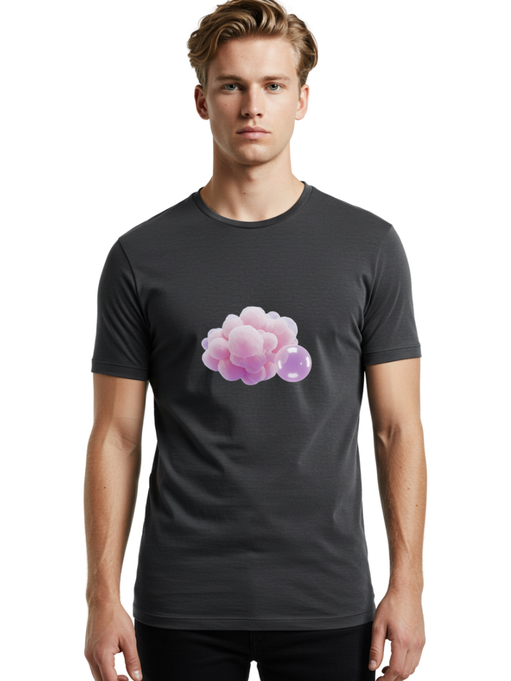 Pink-Bubbles Men'S Graphic Tee, 100% Cotton, Comfortable Casual Summer Wear, Machine Washable, Vintage Camera, Old Camera, Antique Camera, Black Camera, Classic Photography, Photography Equipment, Nostalgic Device, Film Camera, Camera Art Bal085