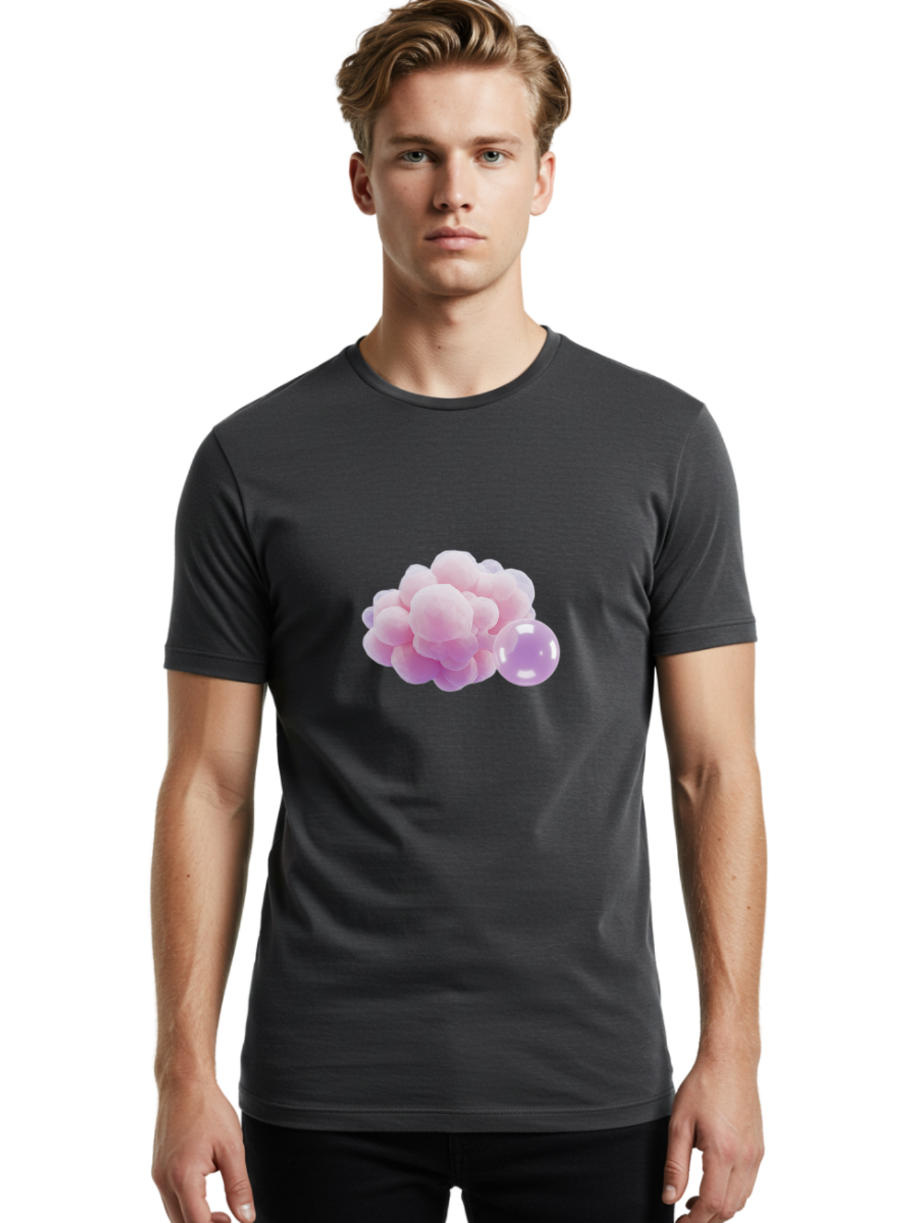 Pink-Bubbles Men'S Graphic Tee, 100% Cotton, Comfortable Casual Summer Wear, Machine Washable, Vintage Camera, Old Camera, Antique Camera, Black Camera, Classic Photography, Photography Equipment, Nostalgic Device, Film Camera, Camera Art Bal085