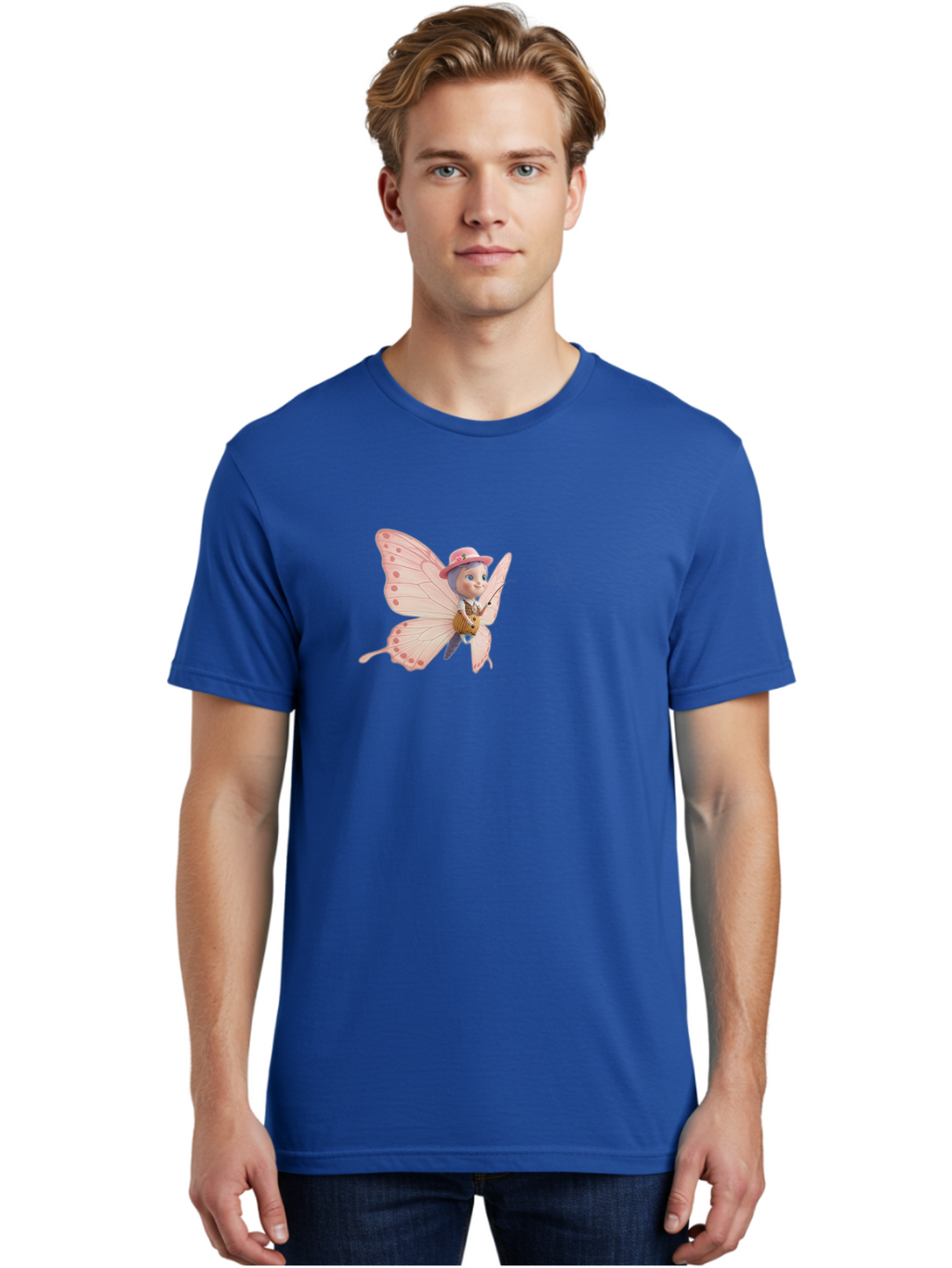 Pink-Butterfly-1 Men'S Graphic Tee, 100% Cotton, Comfortable Casual Summer Wear, Machine Washable, Vintage Camera, Old Camera, Antique Camera, Black Camera, Classic Photography, Photography Equipment, Nostalgic Device, Film Camera, Camera Art Bal086