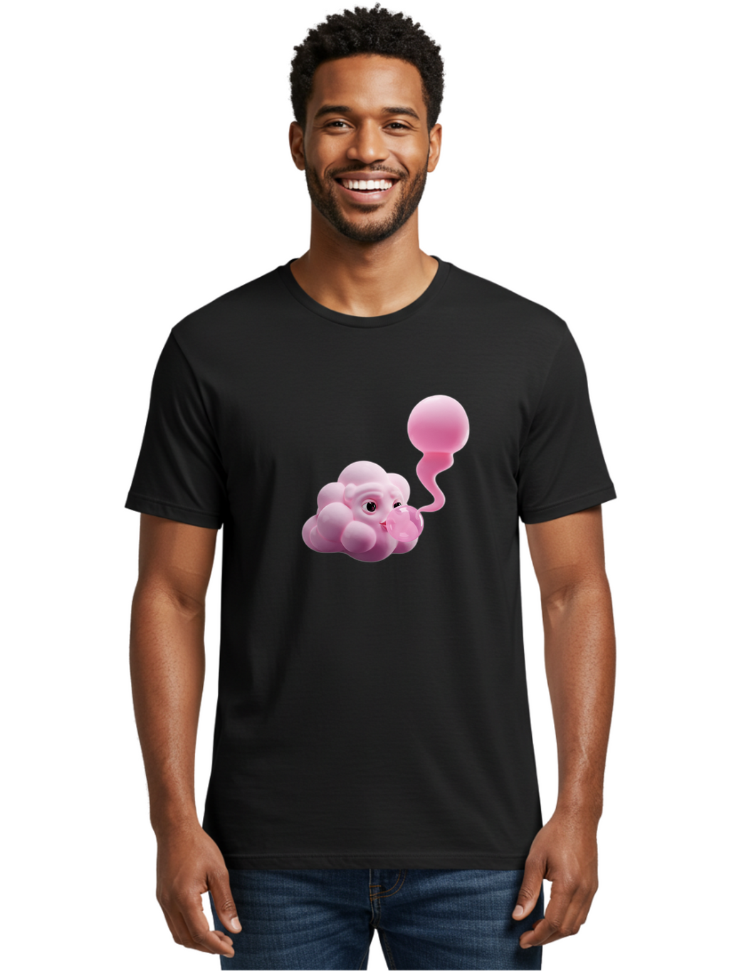 Pink-Cloud-Balloon Men'S Graphic Tee, 100% Cotton, Comfortable Casual Summer Wear, Machine Washable, Vintage Camera, Old Camera, Antique Camera, Black Camera, Classic Photography, Photography Equipment, Nostalgic Device, Film Camera, Bal091
