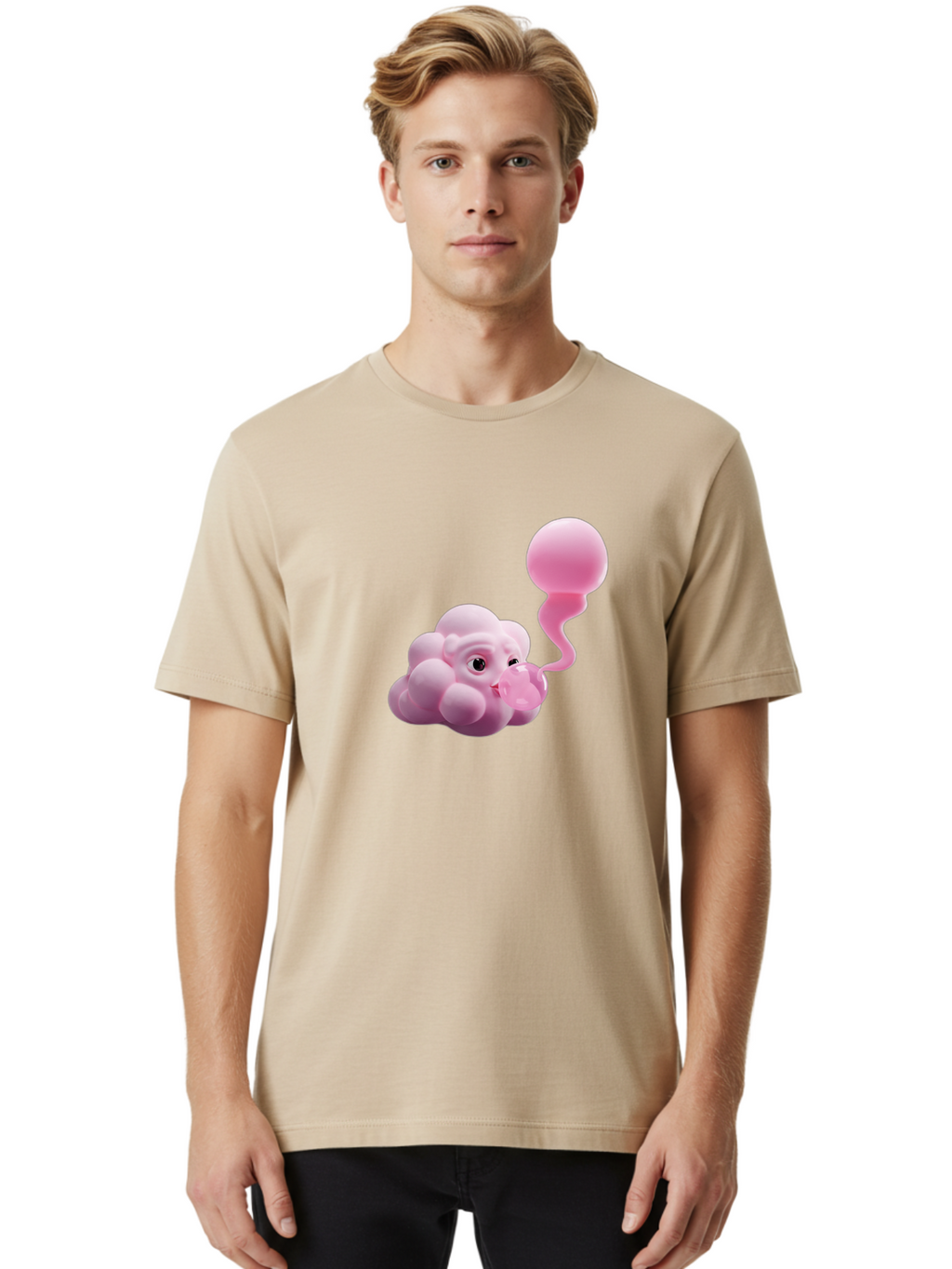 Pink-Cloud-Balloon Men'S Graphic Tee, 100% Cotton, Comfortable Casual Summer Wear, Machine Washable, Vintage Camera, Old Camera, Antique Camera, Black Camera, Classic Photography, Photography Equipment, Nostalgic Device, Film Camera, Bal091