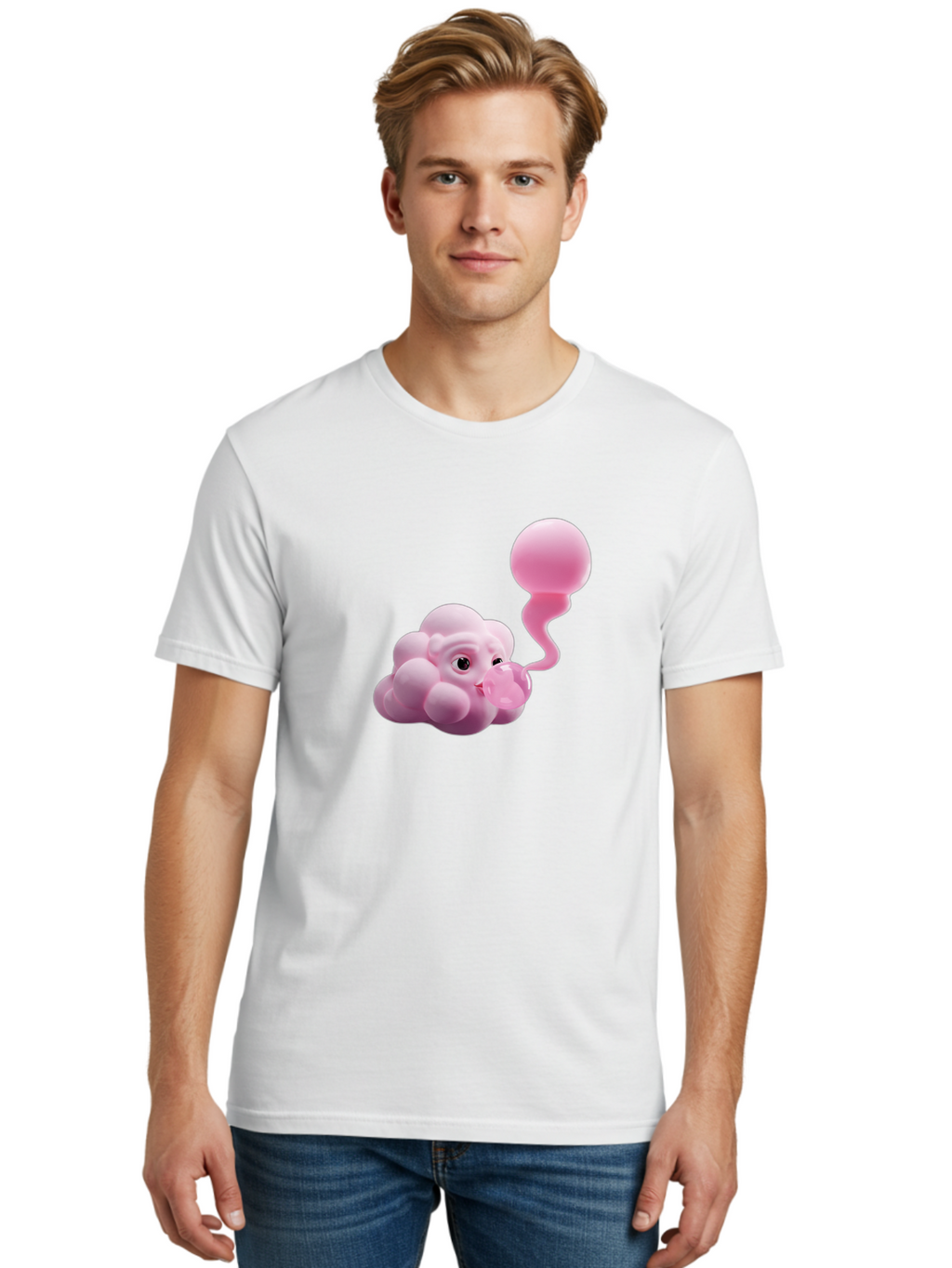 Pink-Cloud-Balloon Men'S Graphic Tee, 100% Cotton, Comfortable Casual Summer Wear, Machine Washable, Vintage Camera, Old Camera, Antique Camera, Black Camera, Classic Photography, Photography Equipment, Nostalgic Device, Film Camera, Bal091
