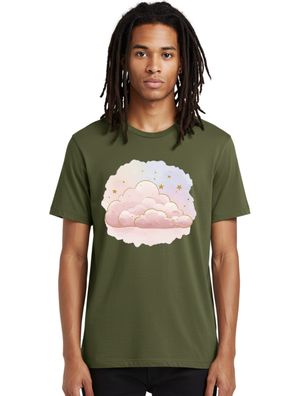 Pink-Clouds-Stars Men'S Graphic Tee, 100% Cotton, Comfortable Casual Summer Wear, Machine Washable, Vintage Camera, Old Camera, Antique Camera, Black Camera, Classic Photography, Photography Equipment, Nostalgic Device, Film Camera, Camera Art Bal092