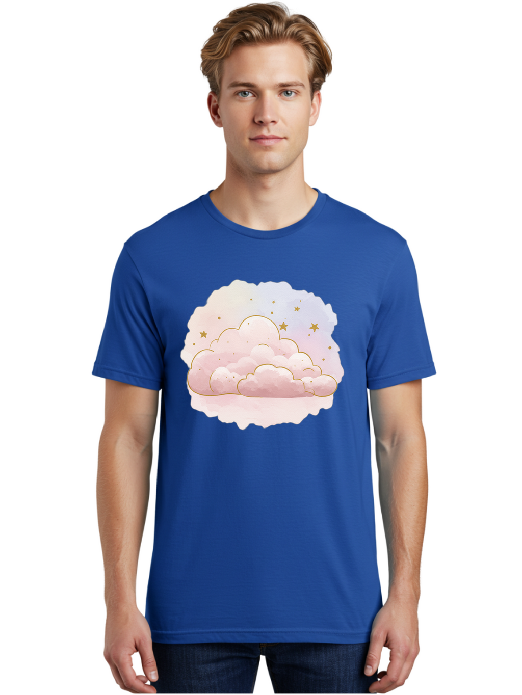 Pink-Clouds-Stars Men'S Graphic Tee, 100% Cotton, Comfortable Casual Summer Wear, Machine Washable, Vintage Camera, Old Camera, Antique Camera, Black Camera, Classic Photography, Photography Equipment, Nostalgic Device, Film Camera, Camera Art Bal092