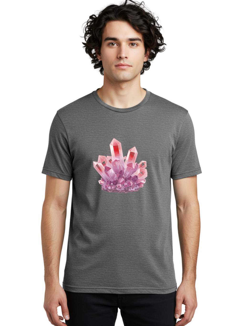 Pink-Crystal-Cluster Men'S Graphic Tee, 100% Cotton, Comfortable Casual Summer Wear, Machine Washable, Vintage Camera, Old Camera, Antique Camera, Black Camera, Classic Photography, Photography Equipment, Nostalgic Device, Film Camera, Bal094