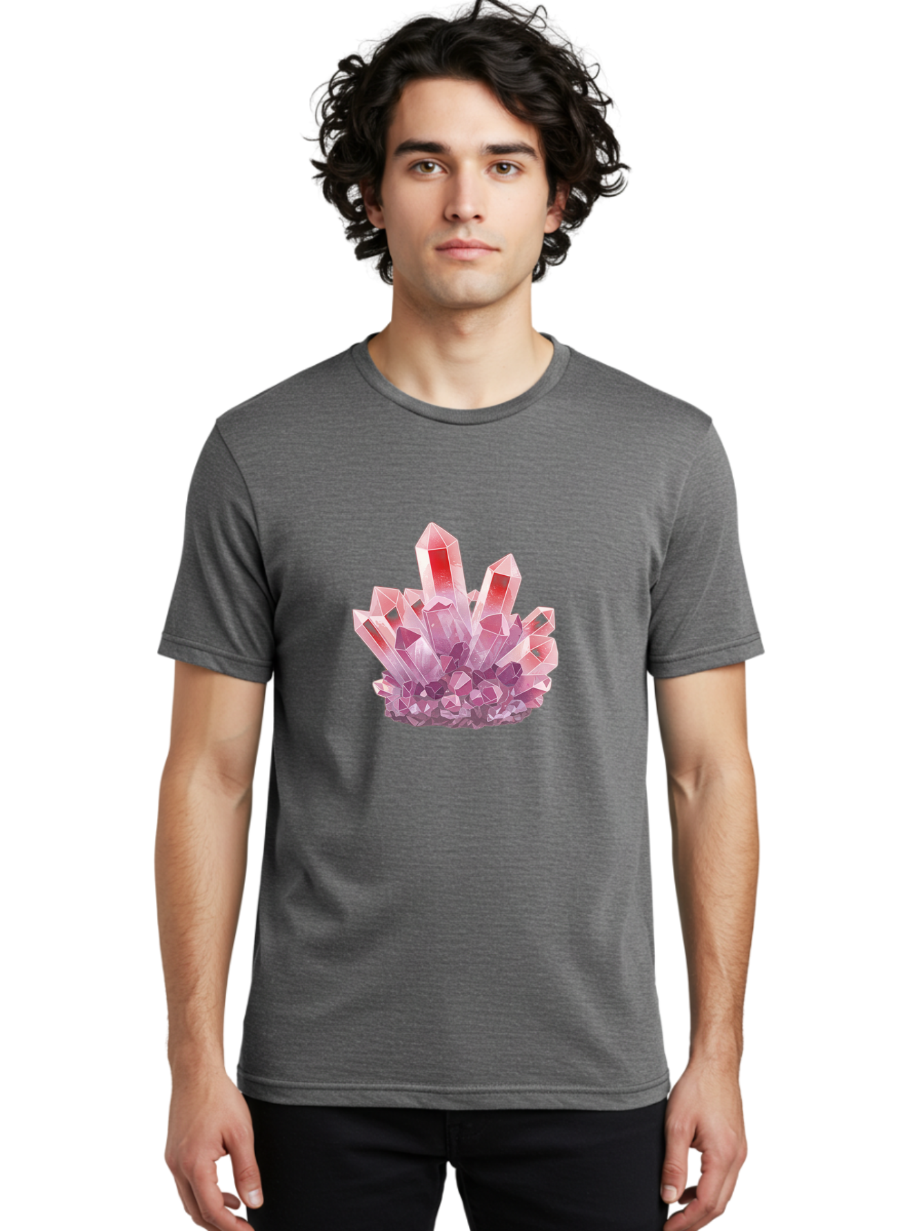 Pink-Crystal-Cluster Men'S Graphic Tee, 100% Cotton, Comfortable Casual Summer Wear, Machine Washable, Vintage Camera, Old Camera, Antique Camera, Black Camera, Classic Photography, Photography Equipment, Nostalgic Device, Film Camera, Bal094