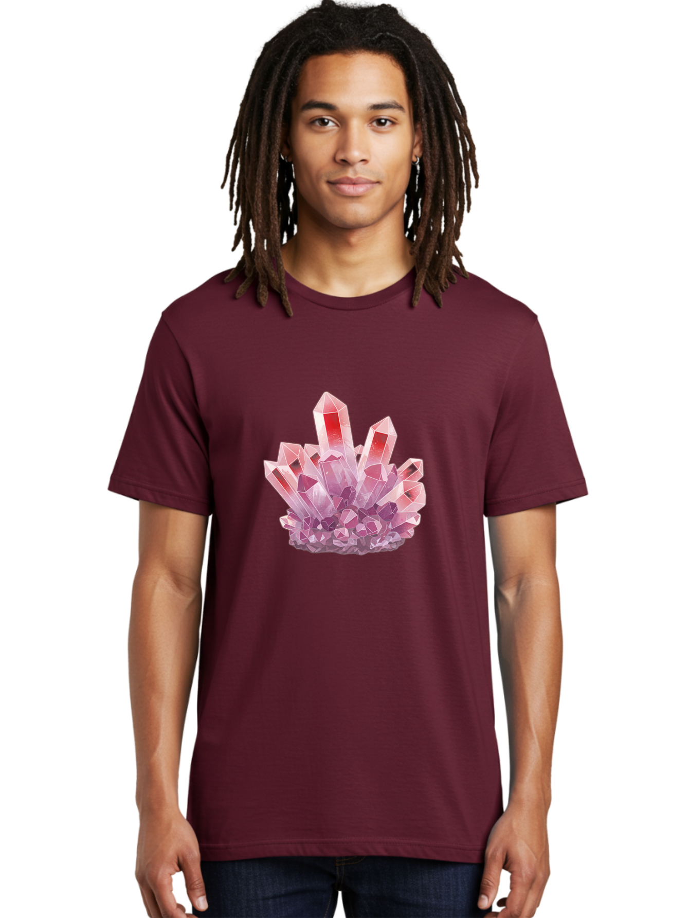 Pink-Crystal-Cluster Men'S Graphic Tee, 100% Cotton, Comfortable Casual Summer Wear, Machine Washable, Vintage Camera, Old Camera, Antique Camera, Black Camera, Classic Photography, Photography Equipment, Nostalgic Device, Film Camera, Bal094