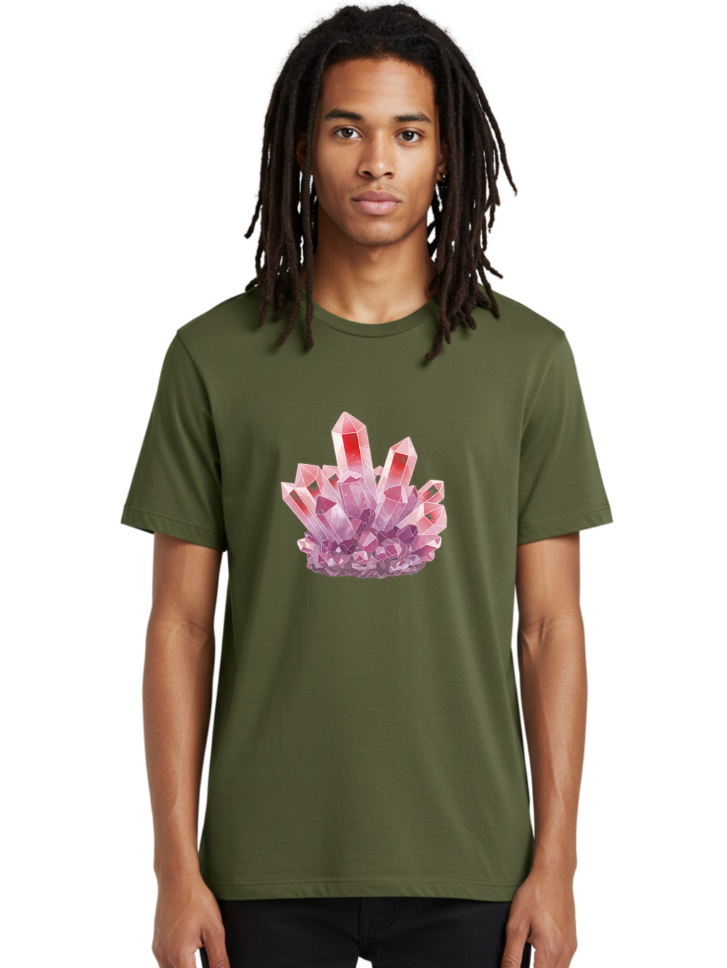 Pink-Crystal-Cluster Men'S Graphic Tee, 100% Cotton, Comfortable Casual Summer Wear, Machine Washable, Vintage Camera, Old Camera, Antique Camera, Black Camera, Classic Photography, Photography Equipment, Nostalgic Device, Film Camera, Bal094