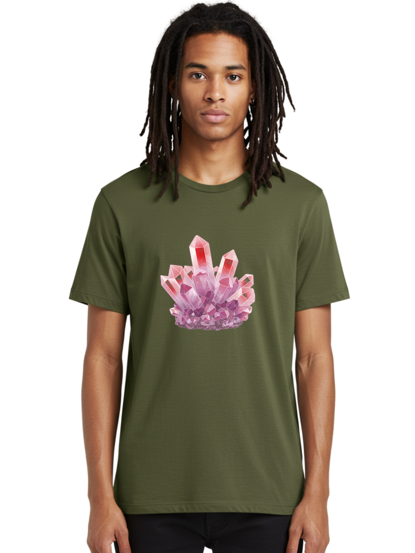 Pink-Crystal-Cluster Men'S Graphic Tee, 100% Cotton, Comfortable Casual Summer Wear, Machine Washable, Vintage Camera, Old Camera, Antique Camera, Black Camera, Classic Photography, Photography Equipment, Nostalgic Device, Film Camera, Bal094
