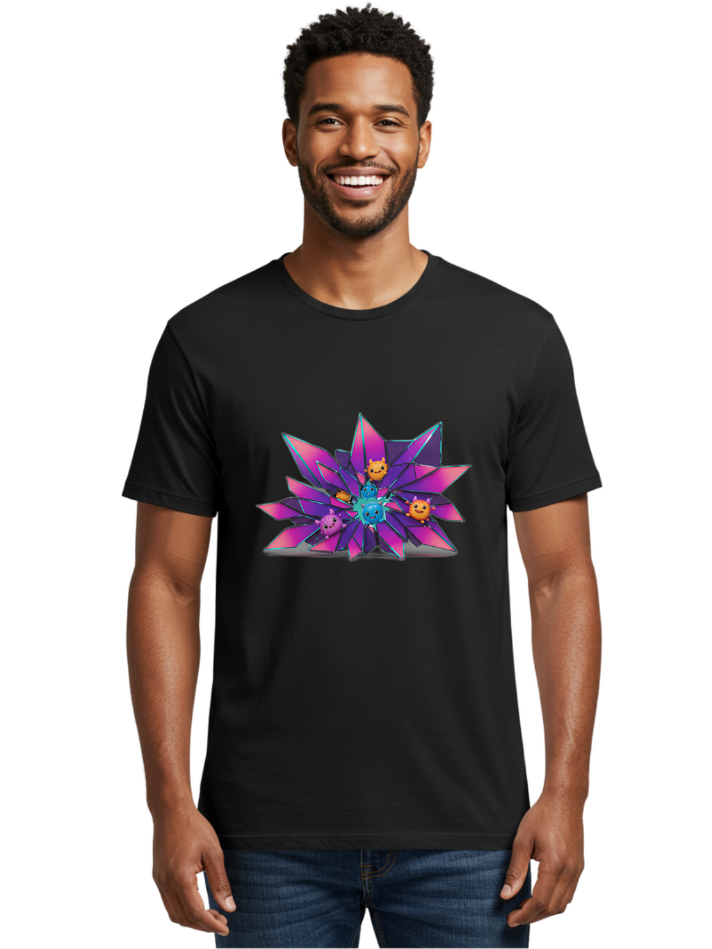 Pink-Crystal-Creatures Men'S Graphic Tee, 100% Cotton, Comfortable Casual Summer Wear, Machine Washable, Vintage Camera, Old Camera, Antique Camera, Black Camera, Classic Photography, Photography Equipment, Nostalgic Device, Film Camera, Bal095