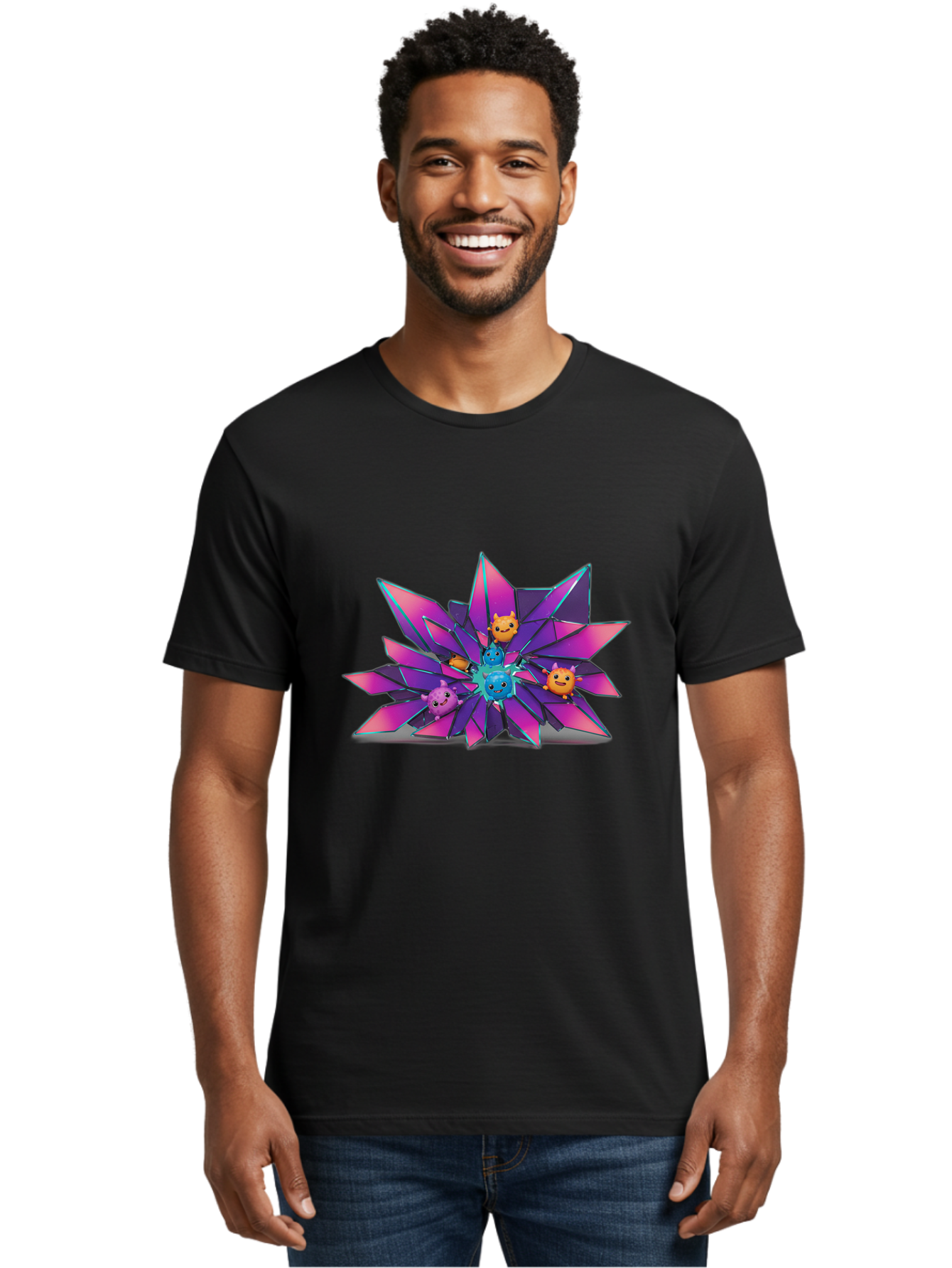 Pink-Crystal-Creatures Men'S Graphic Tee, 100% Cotton, Comfortable Casual Summer Wear, Machine Washable, Vintage Camera, Old Camera, Antique Camera, Black Camera, Classic Photography, Photography Equipment, Nostalgic Device, Film Camera, Bal095