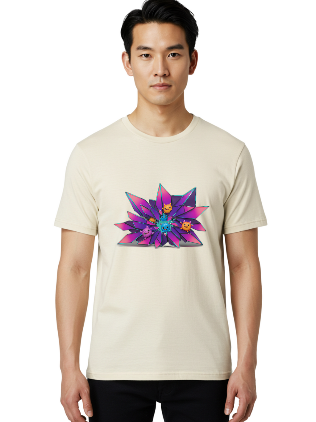 Pink-Crystal-Creatures Men'S Graphic Tee, 100% Cotton, Comfortable Casual Summer Wear, Machine Washable, Vintage Camera, Old Camera, Antique Camera, Black Camera, Classic Photography, Photography Equipment, Nostalgic Device, Film Camera, Bal095