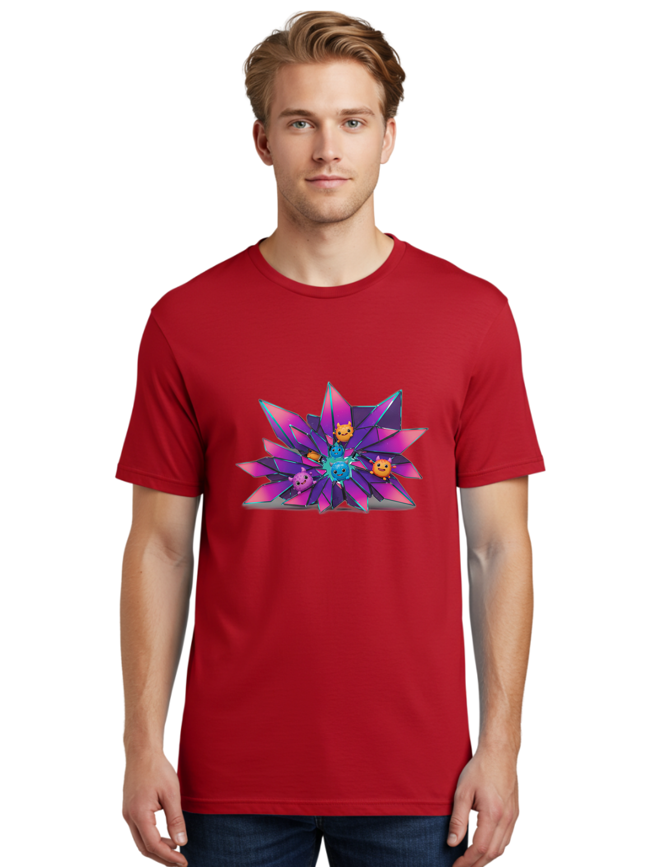 Pink-Crystal-Creatures Men'S Graphic Tee, 100% Cotton, Comfortable Casual Summer Wear, Machine Washable, Vintage Camera, Old Camera, Antique Camera, Black Camera, Classic Photography, Photography Equipment, Nostalgic Device, Film Camera, Bal095
