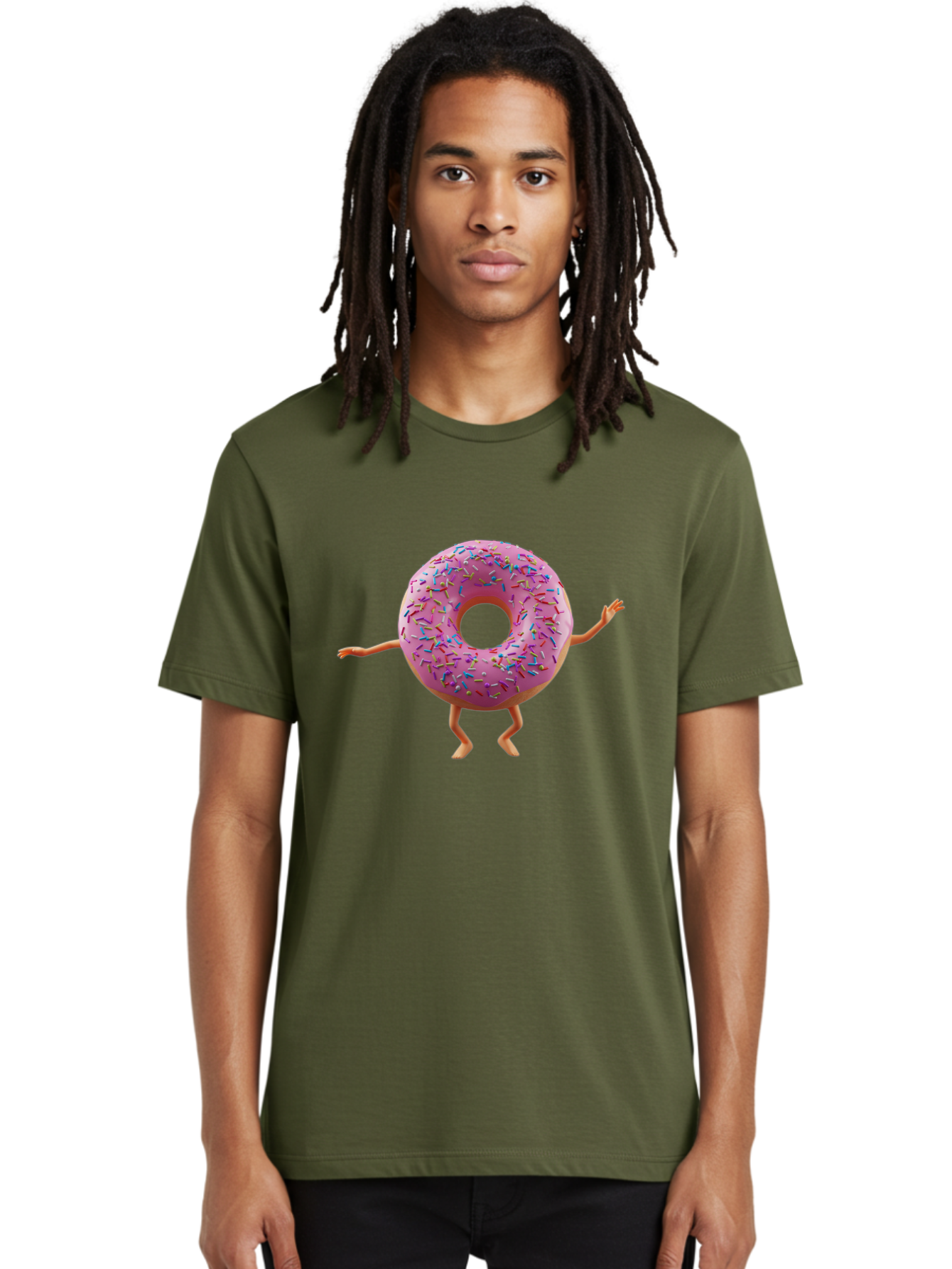 Pink-Donut-With-Sprinkles Men'S Graphic Tee, 100% Cotton, Comfortable Casual Summer Wear, Machine Washable, Vintage Camera, Old Camera, Antique Camera, Black Camera, Classic Photography, Photography Equipment, Nostalgic Device, Film Camera, Bal099