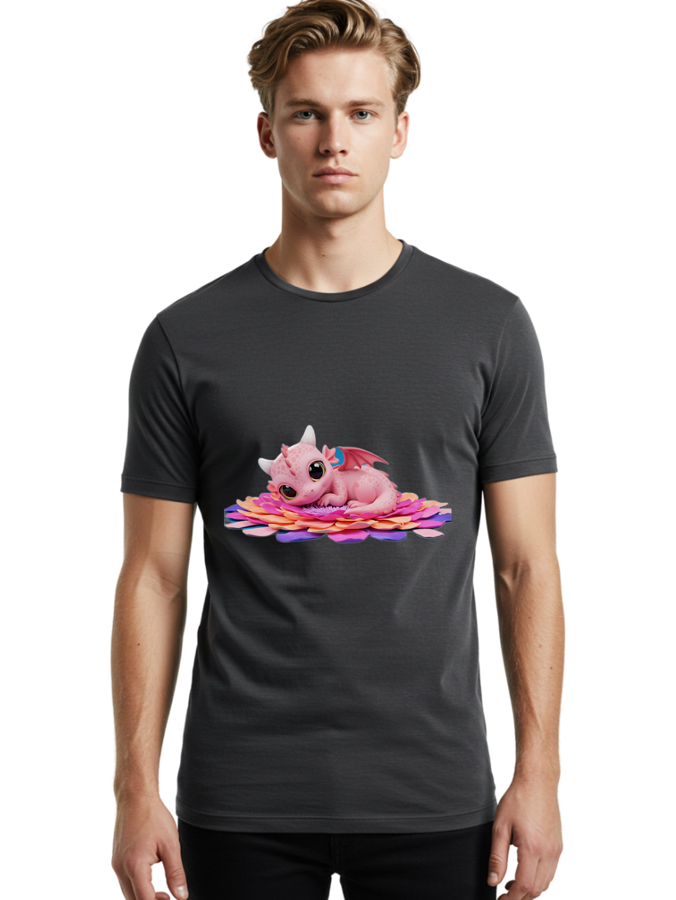 Pink-Dragon-2 Men'S Graphic Tee, 100% Cotton, Comfortable Casual Summer Wear, Machine Washable, Vintage Camera, Old Camera, Antique Camera, Black Camera, Classic Photography, Photography Equipment, Nostalgic Device, Film Camera, Camera Art Bal102