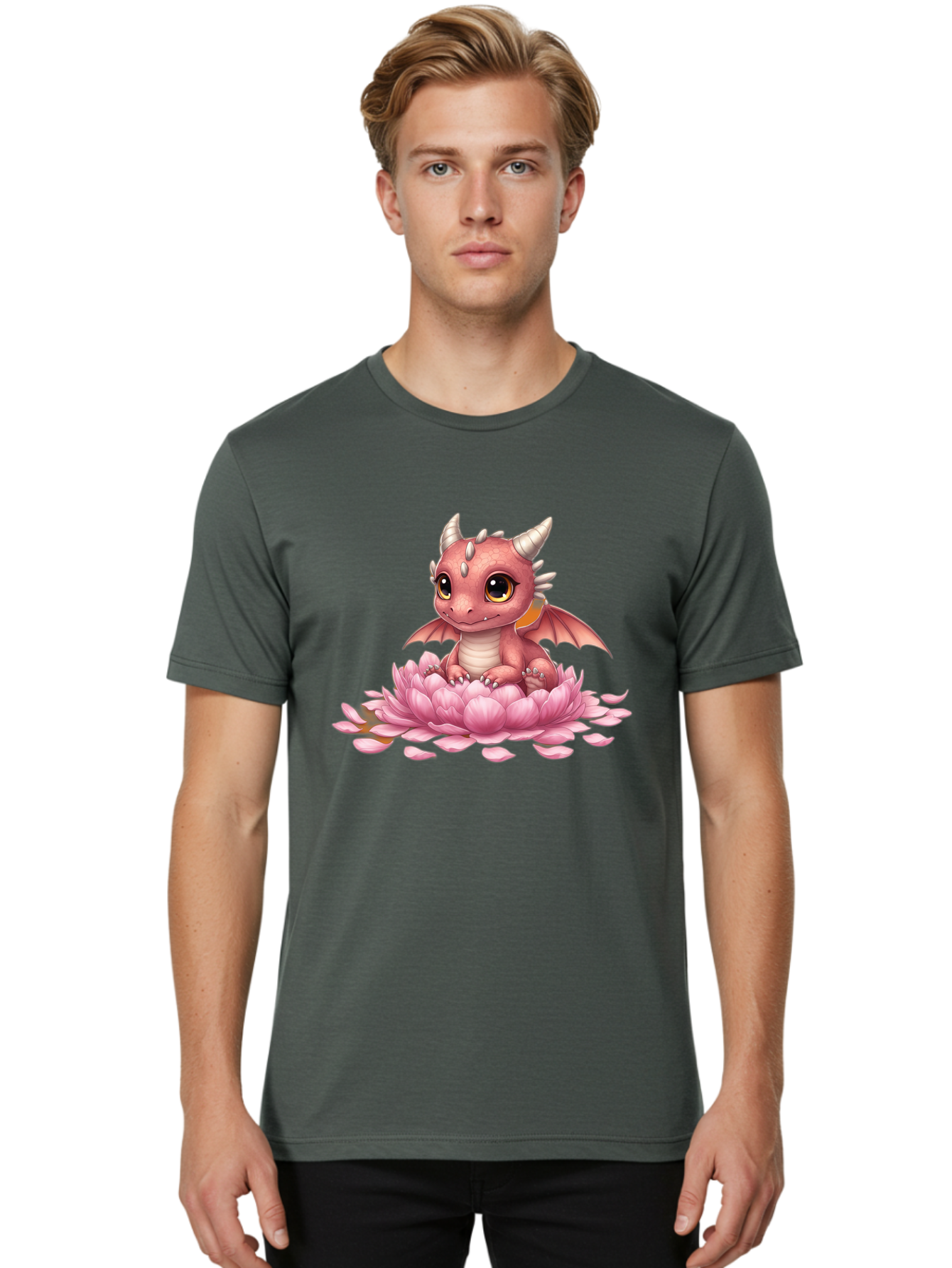 Pink-Dragon-On-Flower Men'S Graphic Tee, 100% Cotton, Comfortable Casual Summer Wear, Machine Washable, Vintage Camera, Old Camera, Antique Camera, Black Camera, Classic Photography, Photography Equipment, Nostalgic Device, Film Camera, Bal106