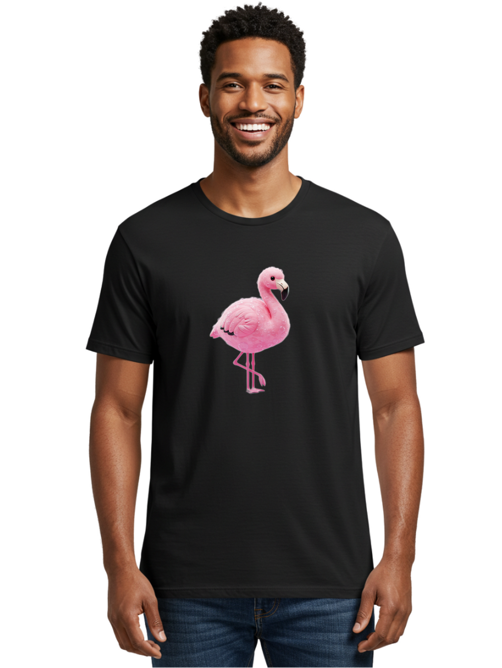 Pink-Flamingo-1 Men'S Graphic Tee, 100% Cotton, Comfortable Casual Summer Wear, Machine Washable, Vintage Camera, Old Camera, Antique Camera, Black Camera, Classic Photography, Photography Equipment, Nostalgic Device, Film Camera, Camera Art Bal113