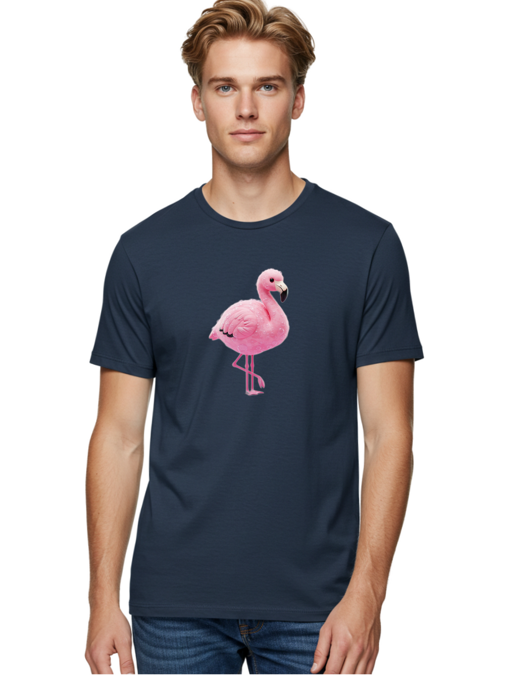 Pink-Flamingo-1 Men'S Graphic Tee, 100% Cotton, Comfortable Casual Summer Wear, Machine Washable, Vintage Camera, Old Camera, Antique Camera, Black Camera, Classic Photography, Photography Equipment, Nostalgic Device, Film Camera, Camera Art Bal113