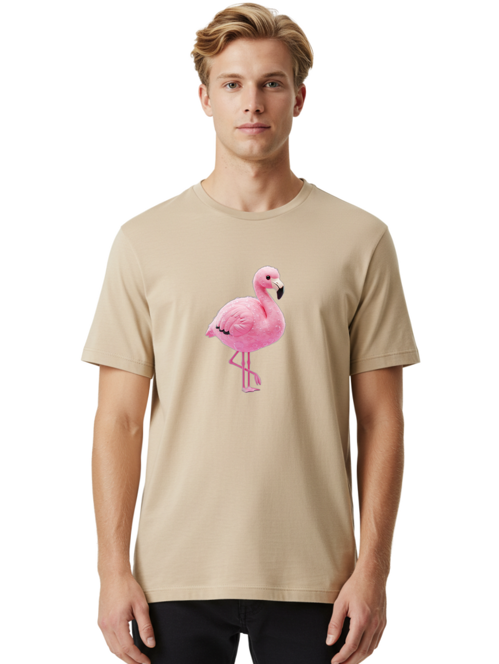 Pink-Flamingo-1 Men'S Graphic Tee, 100% Cotton, Comfortable Casual Summer Wear, Machine Washable, Vintage Camera, Old Camera, Antique Camera, Black Camera, Classic Photography, Photography Equipment, Nostalgic Device, Film Camera, Camera Art Bal113