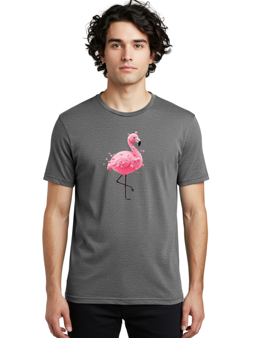 Pink-Flamingo-2 Men'S Graphic Tee, 100% Cotton, Comfortable Casual Summer Wear, Machine Washable, Vintage Camera, Old Camera, Antique Camera, Black Camera, Classic Photography, Photography Equipment, Nostalgic Device, Film Camera, Camera Art Bal115