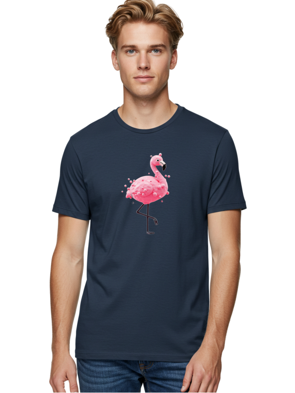 Pink-Flamingo-2 Men'S Graphic Tee, 100% Cotton, Comfortable Casual Summer Wear, Machine Washable, Vintage Camera, Old Camera, Antique Camera, Black Camera, Classic Photography, Photography Equipment, Nostalgic Device, Film Camera, Camera Art Bal115