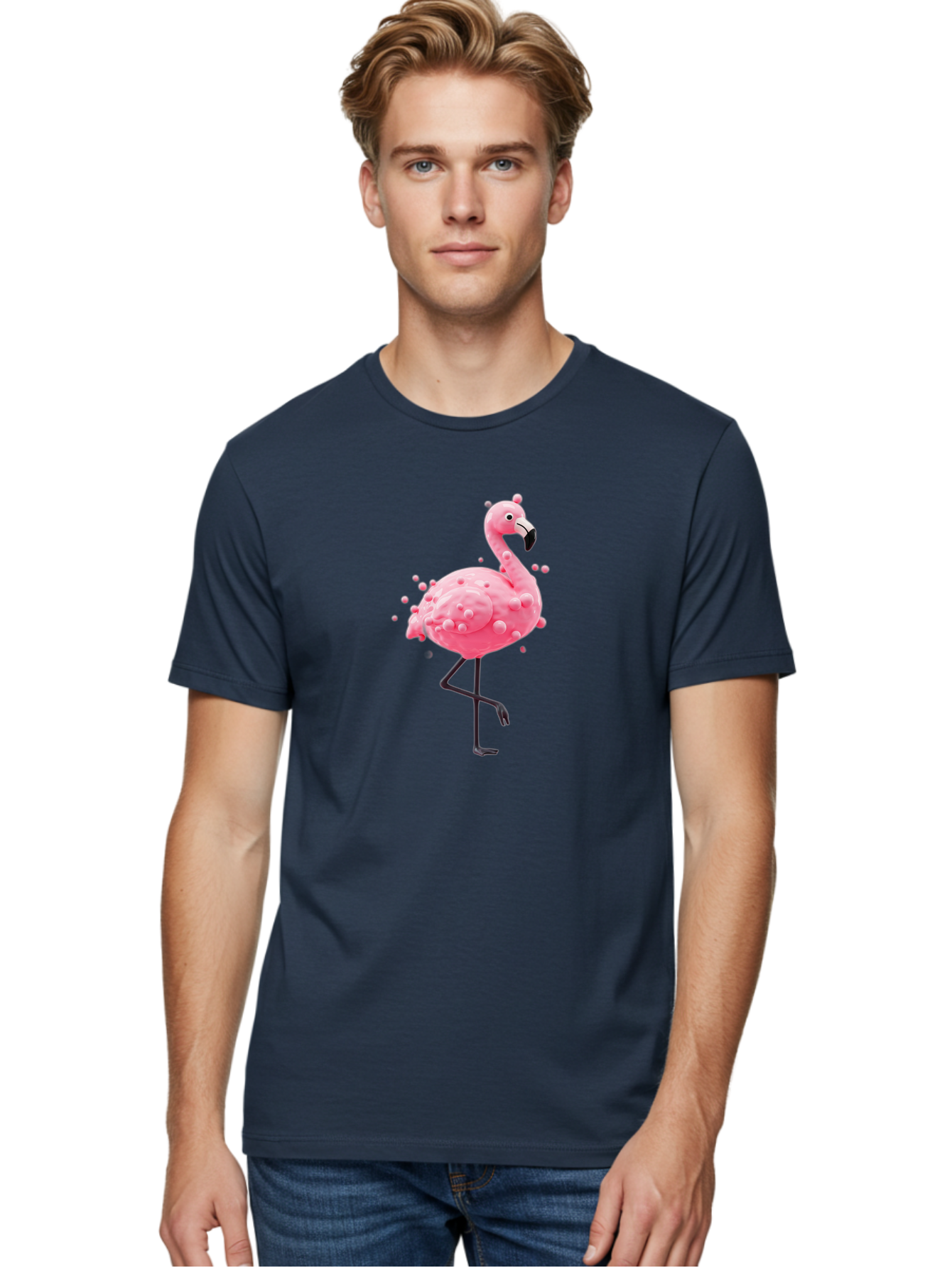 Pink-Flamingo-2 Men'S Graphic Tee, 100% Cotton, Comfortable Casual Summer Wear, Machine Washable, Vintage Camera, Old Camera, Antique Camera, Black Camera, Classic Photography, Photography Equipment, Nostalgic Device, Film Camera, Camera Art Bal115
