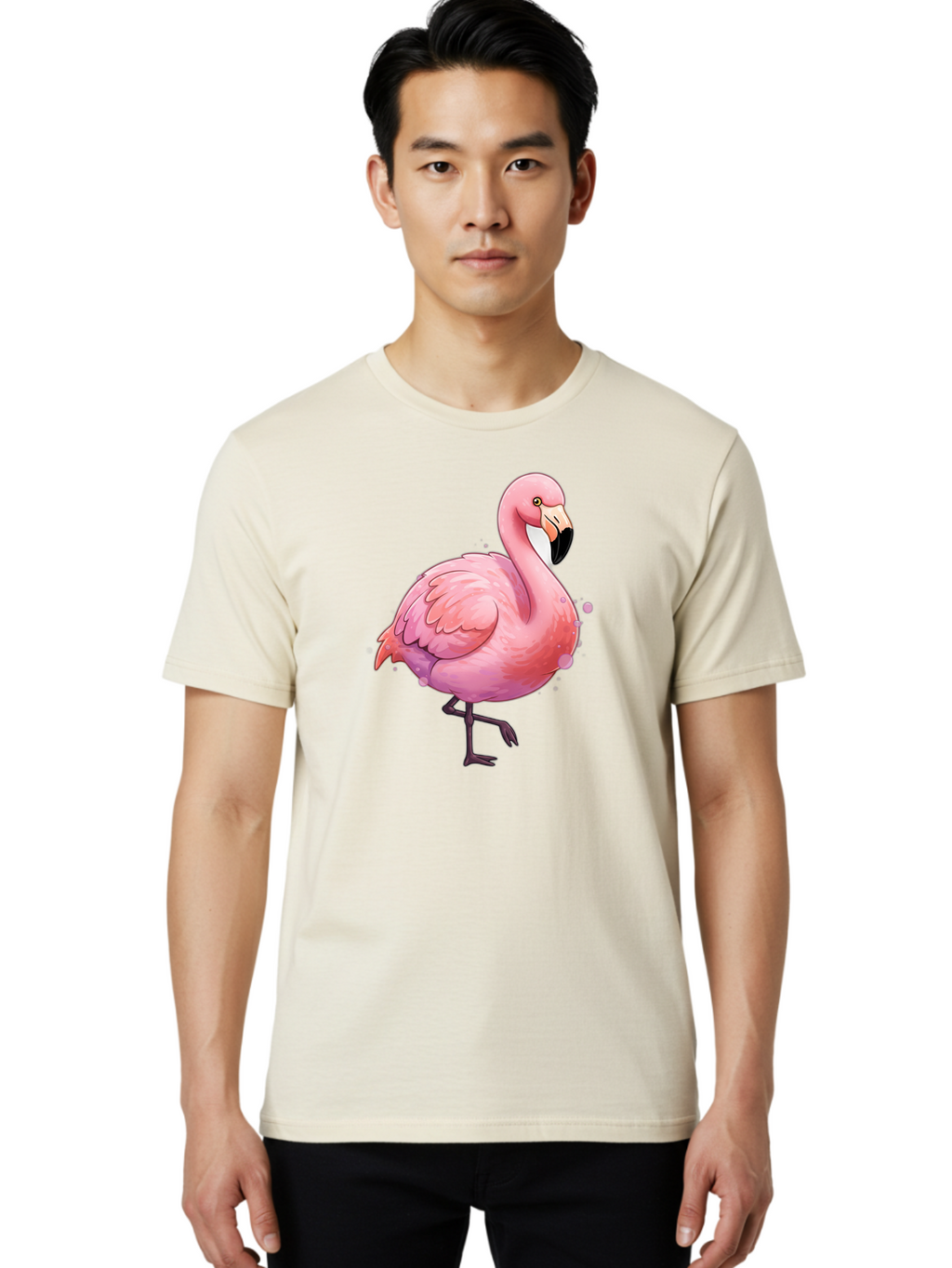 Pink-Flamingo-3 Men'S Graphic Tee, 100% Cotton, Comfortable Casual Summer Wear, Machine Washable, Vintage Camera, Old Camera, Antique Camera, Black Camera, Classic Photography, Photography Equipment, Nostalgic Device, Film Camera, Camera Art Bal116