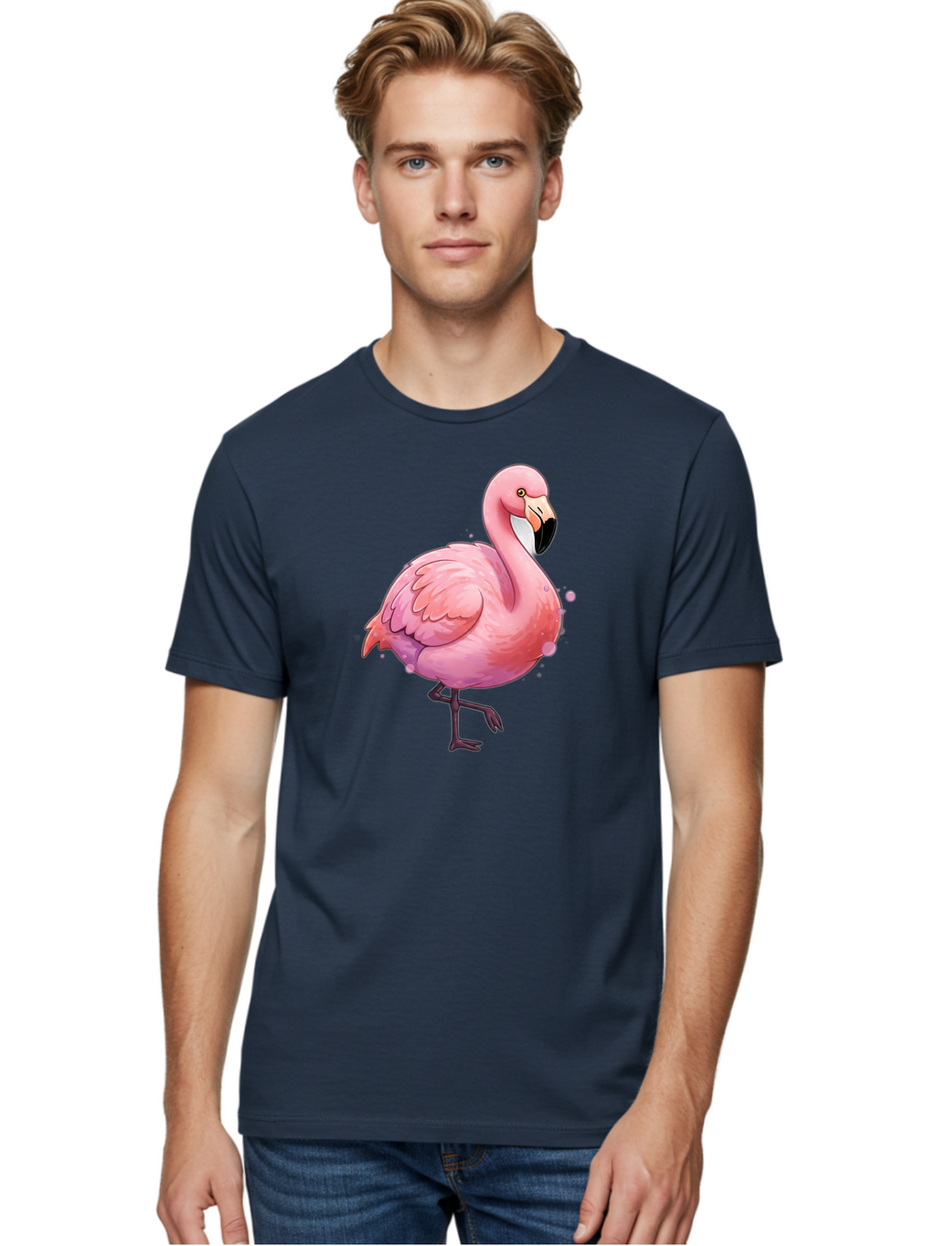 Pink-Flamingo-3 Men'S Graphic Tee, 100% Cotton, Comfortable Casual Summer Wear, Machine Washable, Vintage Camera, Old Camera, Antique Camera, Black Camera, Classic Photography, Photography Equipment, Nostalgic Device, Film Camera, Camera Art Bal116