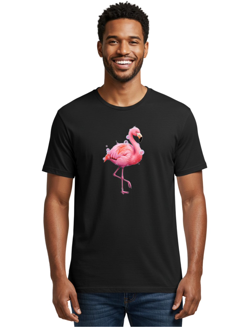 Pink-Flamingo-6 Men'S Graphic Tee, 100% Cotton, Comfortable Casual Summer Wear, Machine Washable, Vintage Camera, Old Camera, Antique Camera, Black Camera, Classic Photography, Photography Equipment, Nostalgic Device, Film Camera, Camera Art Bal119