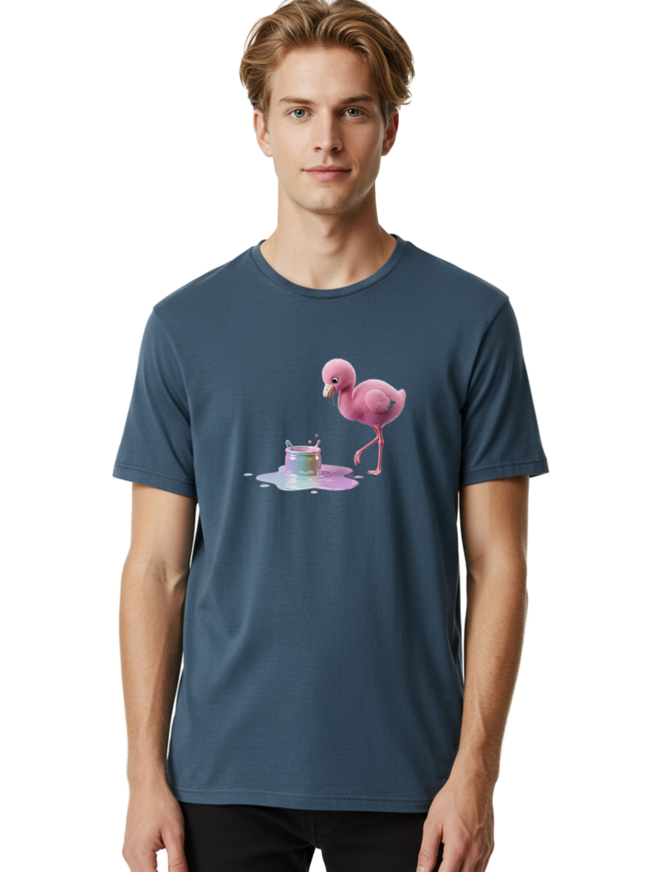 Pink-Flamingo-9 Men'S Graphic Tee, 100% Cotton, Comfortable Casual Summer Wear, Machine Washable, Vintage Camera, Old Camera, Antique Camera, Black Camera, Classic Photography, Photography Equipment, Nostalgic Device, Film Camera, Camera Art Bal122