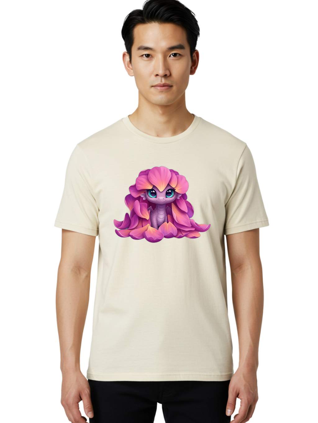 Pink-Flower-Dragon Men'S Graphic Tee, 100% Cotton, Comfortable Casual Summer Wear, Machine Washable, Vintage Camera, Old Camera, Antique Camera, Black Camera, Classic Photography, Photography Equipment, Nostalgic Device, Film Camera, Bal124