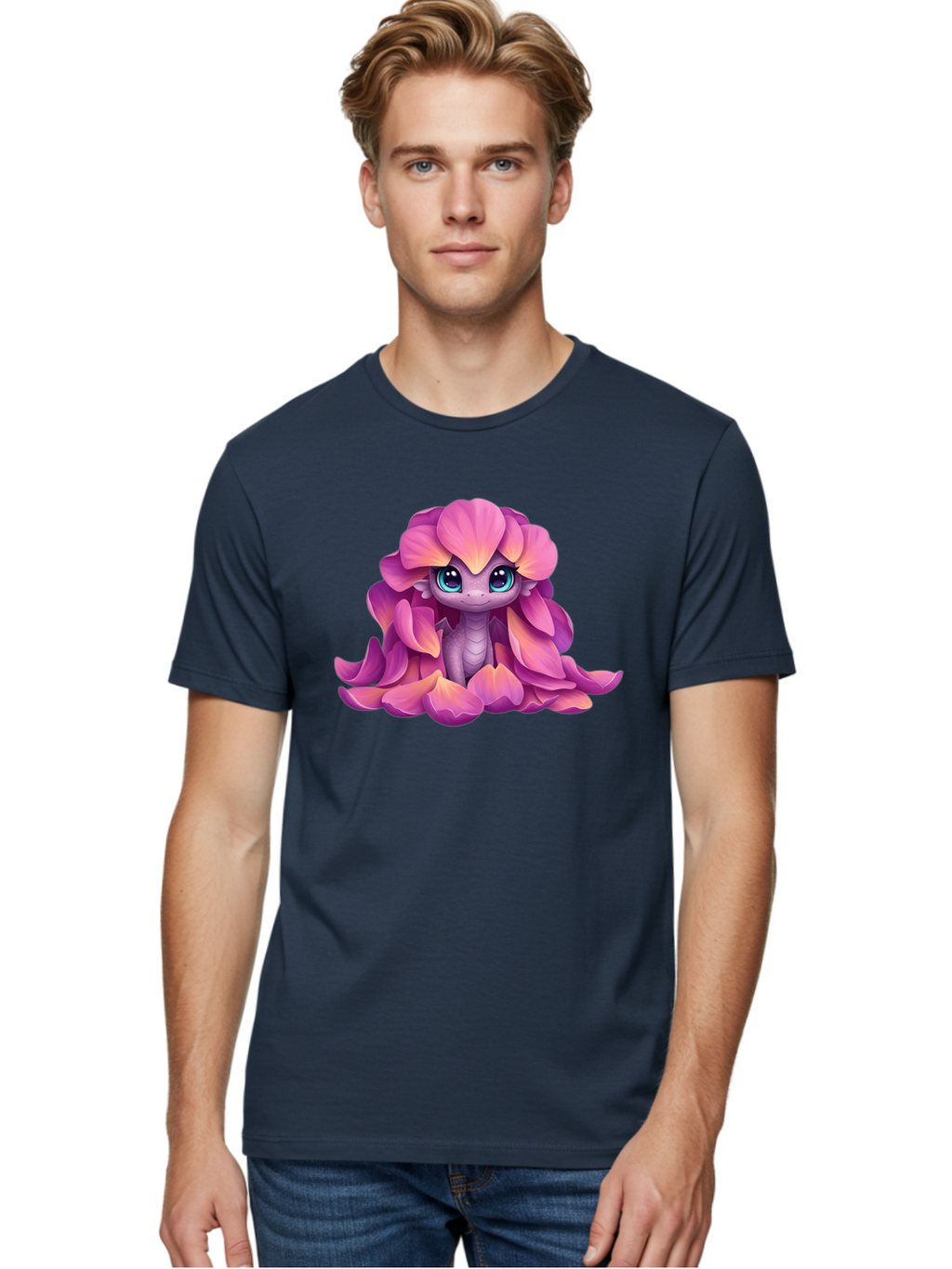 Pink-Flower-Dragon Men'S Graphic Tee, 100% Cotton, Comfortable Casual Summer Wear, Machine Washable, Vintage Camera, Old Camera, Antique Camera, Black Camera, Classic Photography, Photography Equipment, Nostalgic Device, Film Camera, Bal124