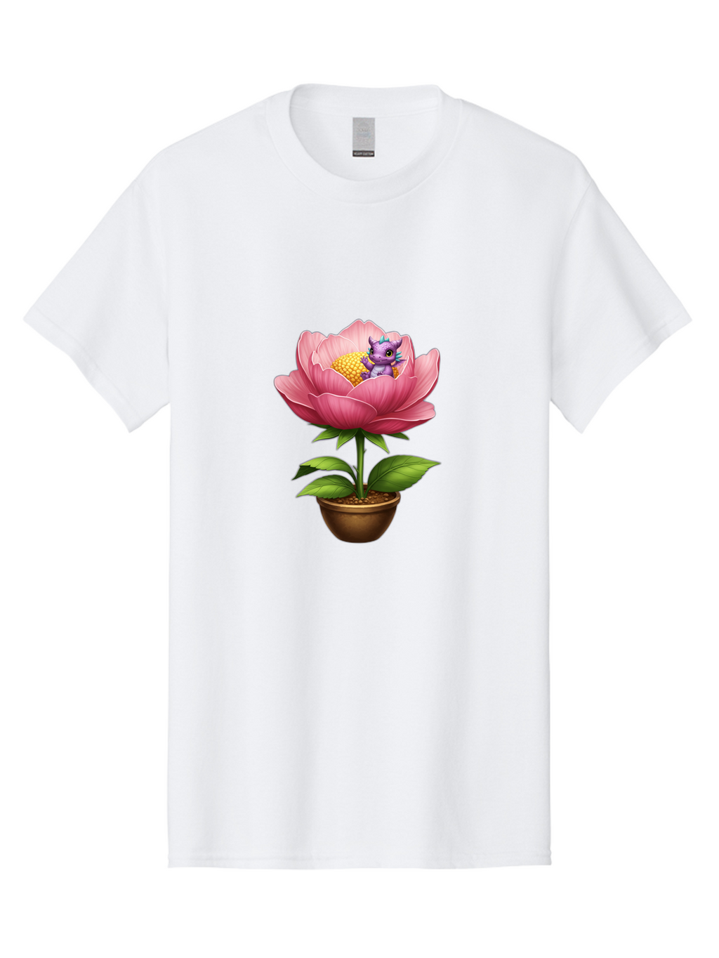 Pink-Flower-With-Purple-Dragon Men'S Graphic Tee, 100% Cotton, Comfortable Casual Summer Wear, Machine Washable, Vintage Camera, Old Camera, Antique Camera, Black Camera, Classic Photography, Photography Equipment, Nostalgic Device, Bal125