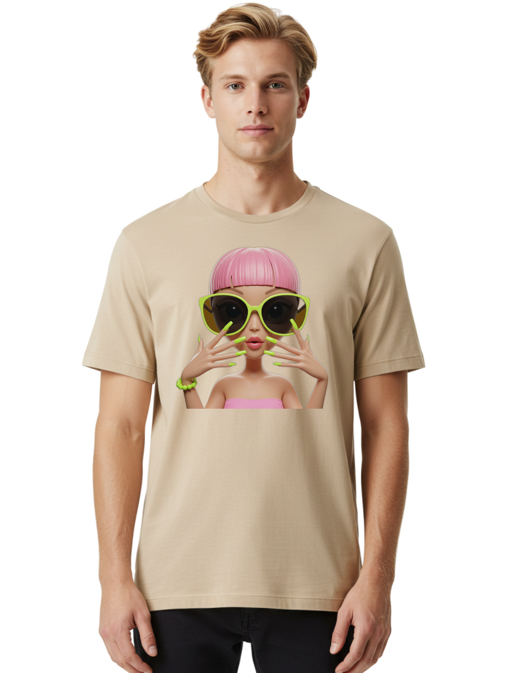 Pink-Hair-Doll Men'S Graphic Tee, 100% Cotton, Comfortable Casual Summer Wear, Machine Washable, Vintage Camera, Old Camera, Antique Camera, Black Camera, Classic Photography, Photography Equipment, Nostalgic Device, Film Camera, Camera Art Bal129