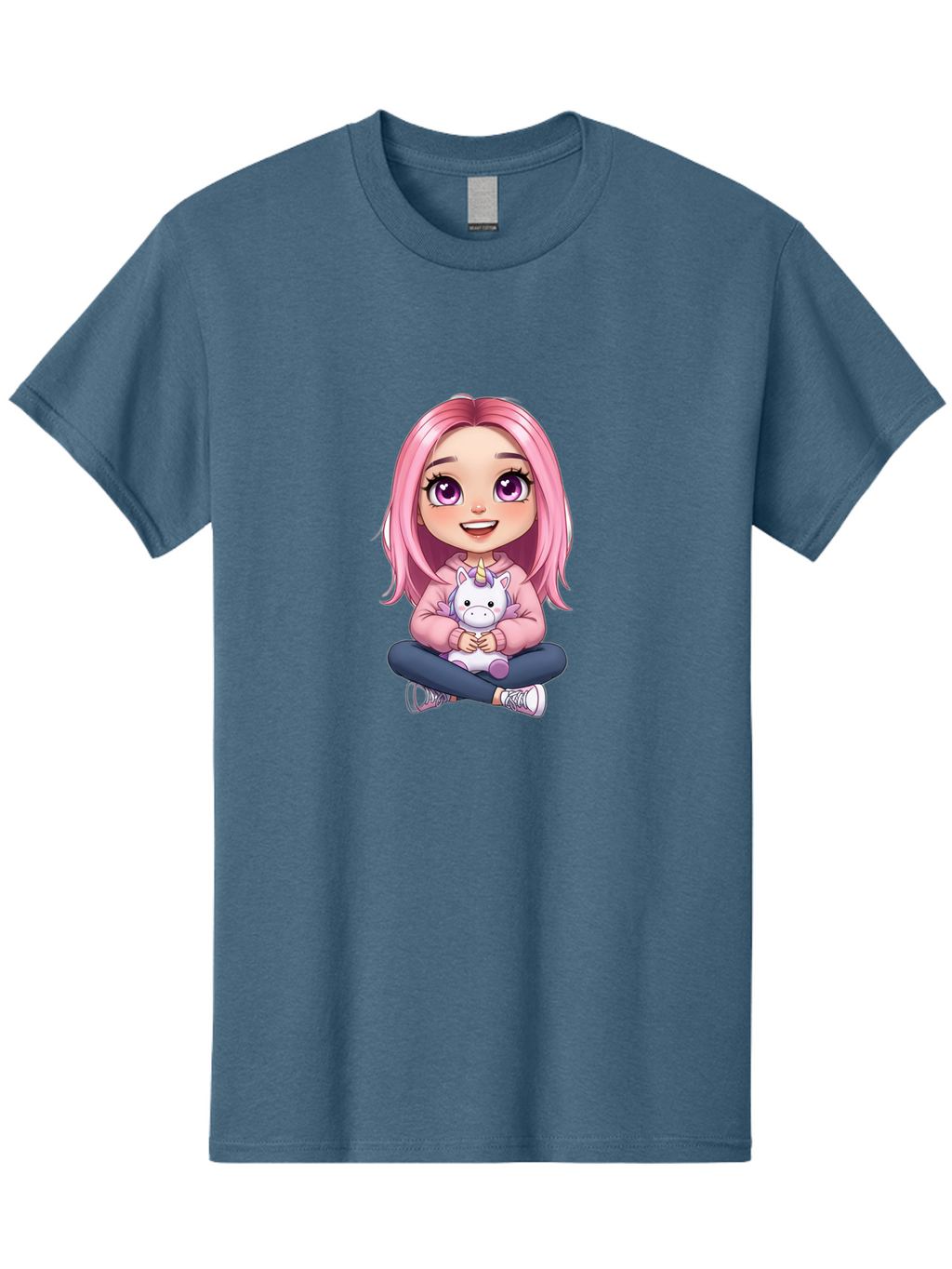 Pink-Haired-Girl-With-Unicorn Men'S Graphic Tee, 100% Cotton, Comfortable Casual Summer Wear, Machine Washable, Vintage Camera, Old Camera, Antique Camera, Black Camera, Classic Photography, Photography Equipment, Nostalgic Device, Bal131
